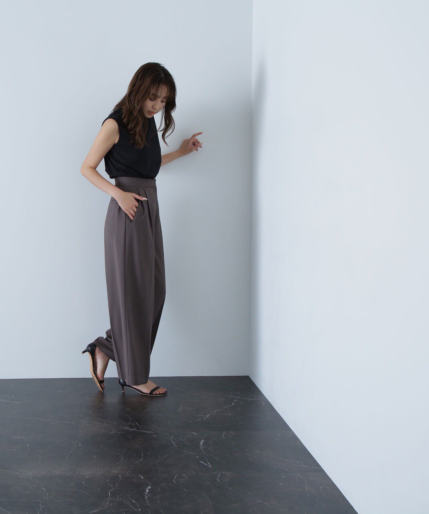  「メタルプレートノースリーブカットソー」|Tシャツ・カットソー|