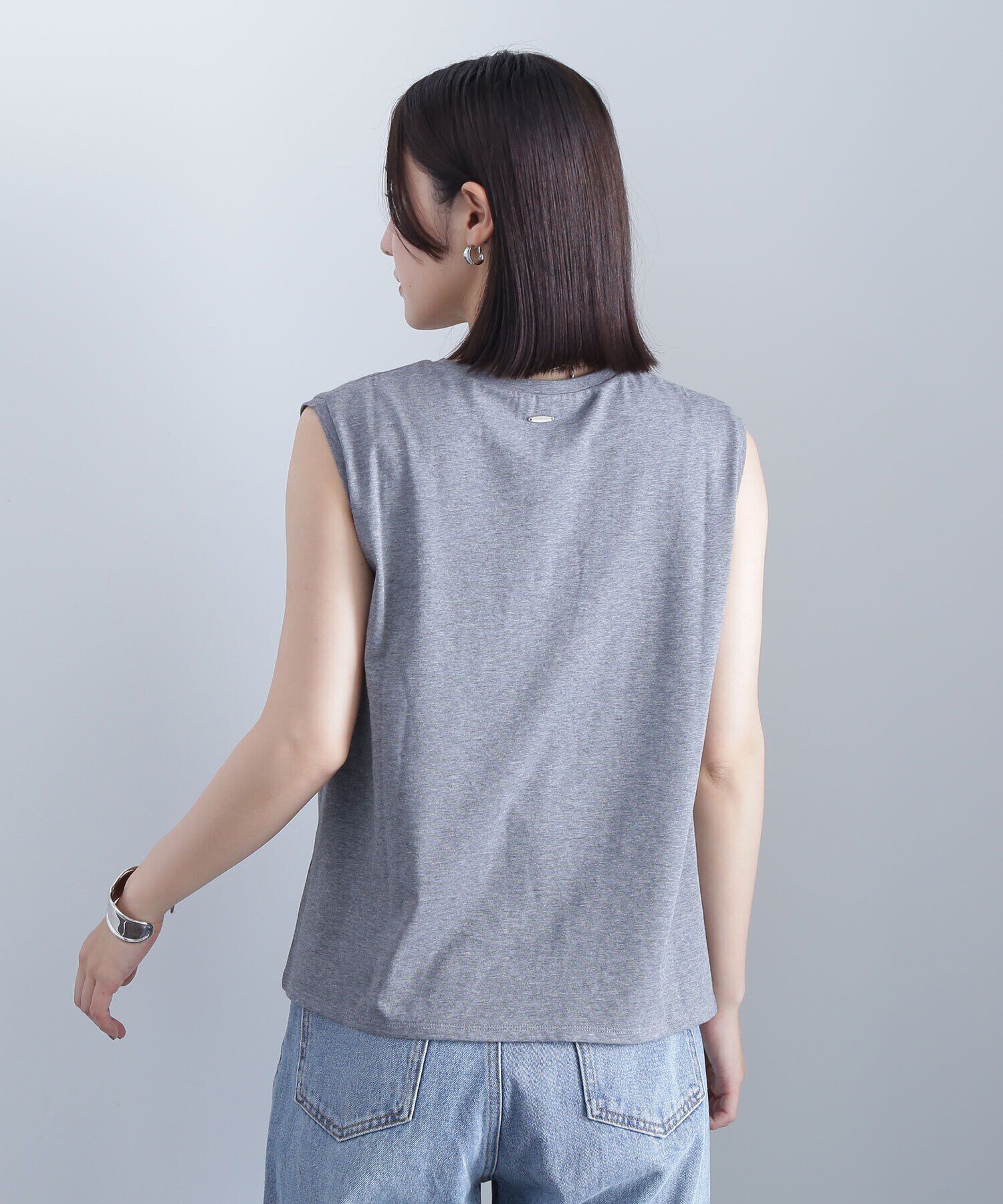  「メタルプレートノースリーブカットソー」|Tシャツ・カットソー|