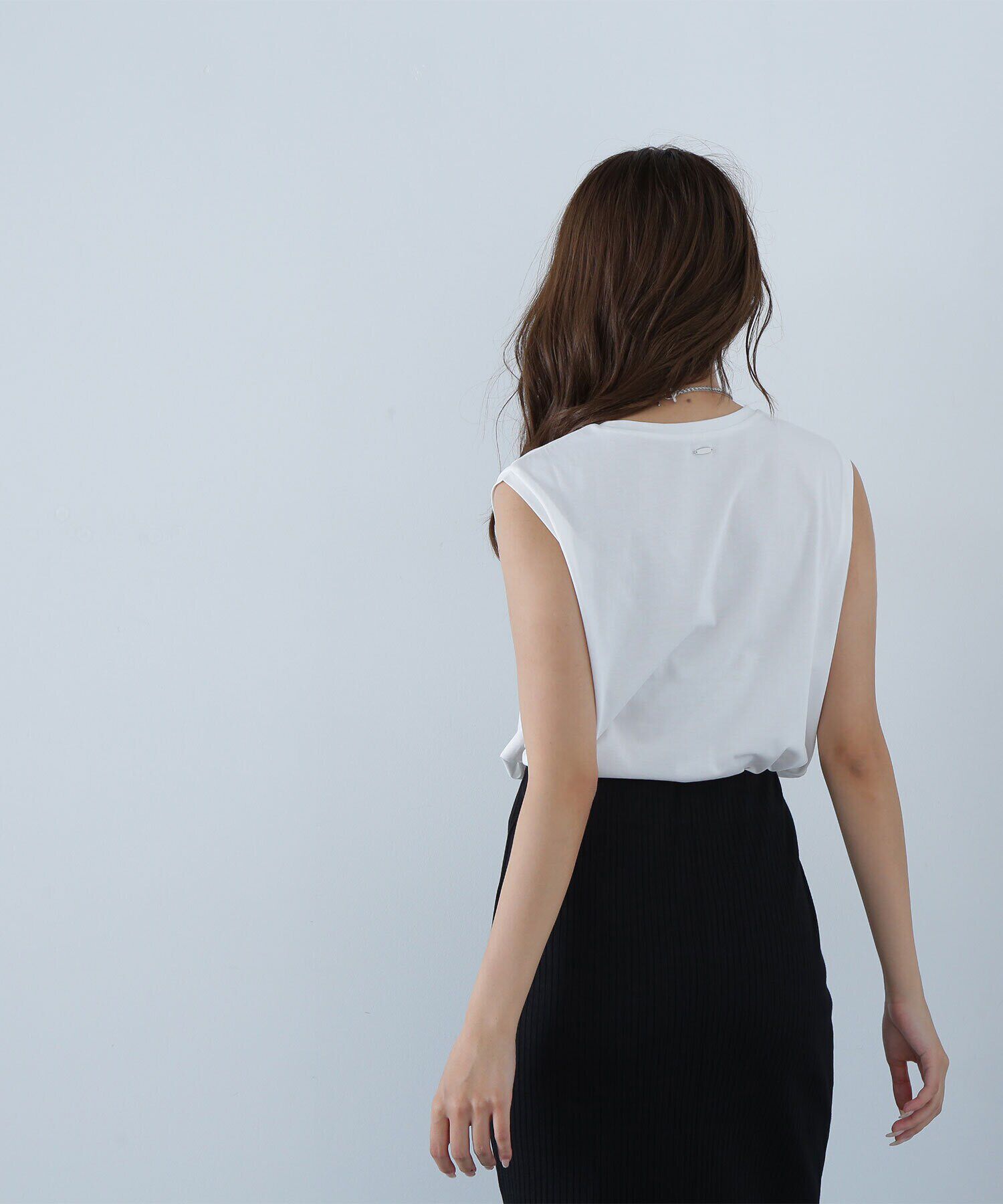  「メタルプレートノースリーブカットソー」|Tシャツ・カットソー|