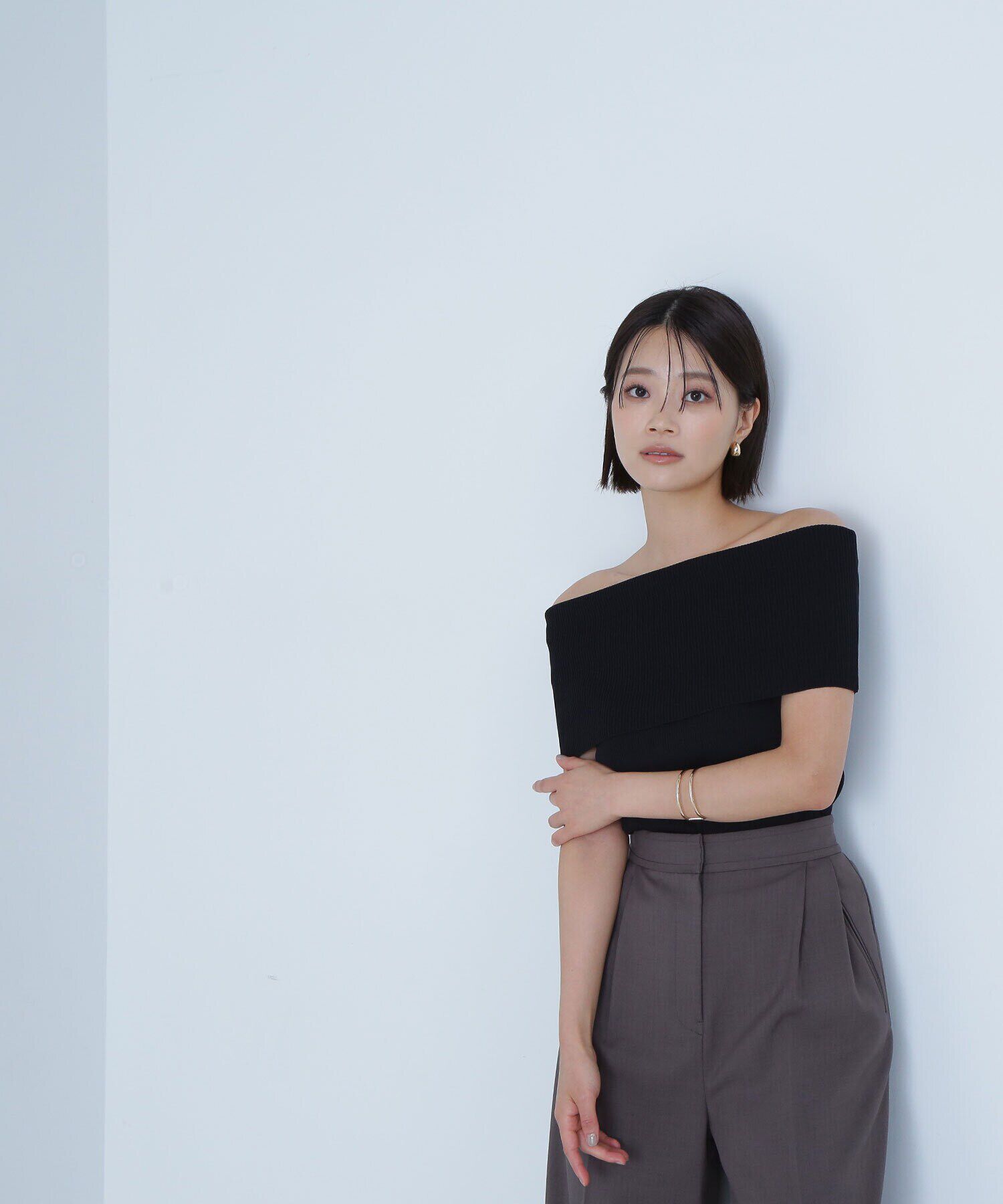  「ワイドオフショルリブニット」|ニット・セーター|