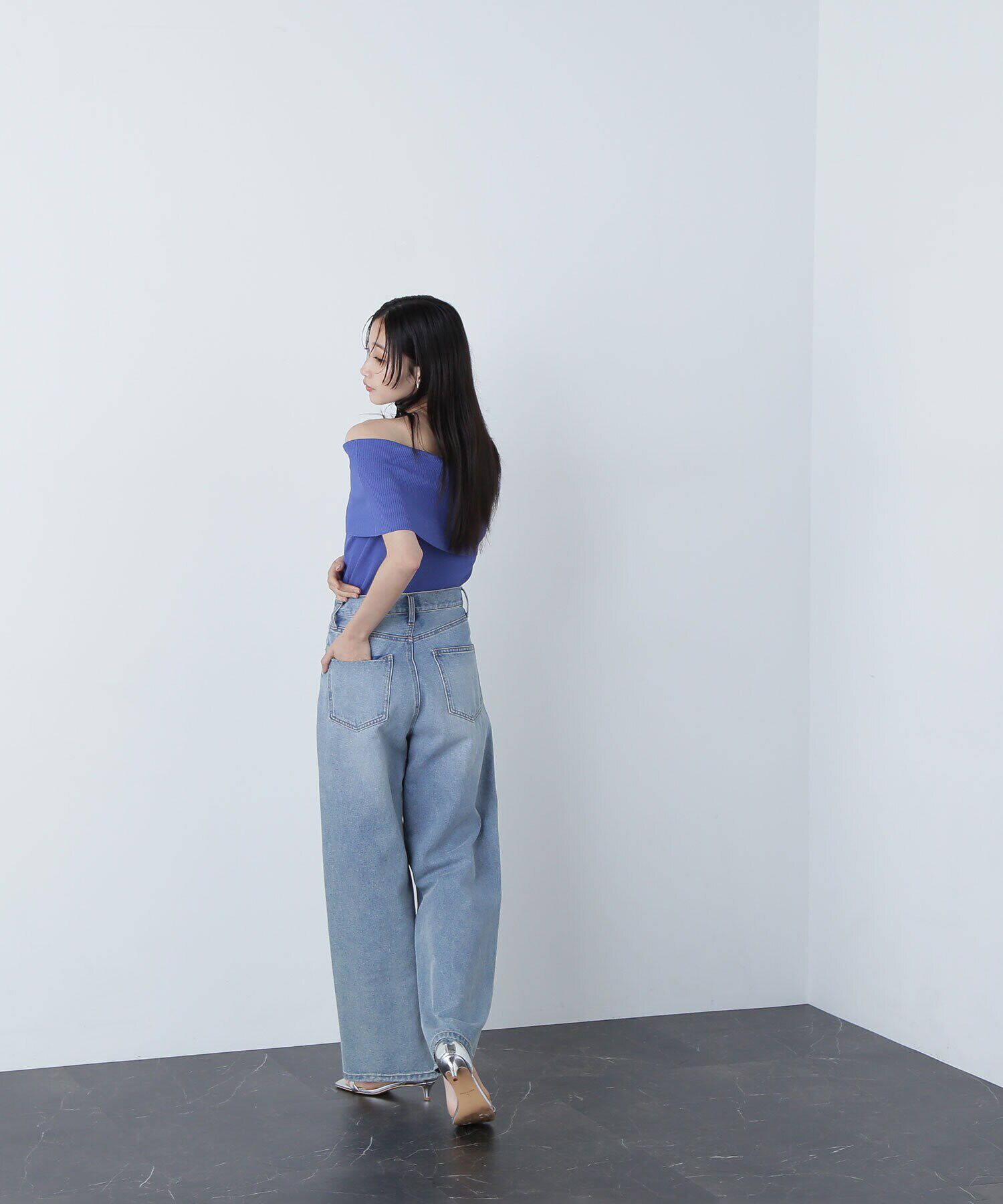  「ワイドオフショルリブニット」|ニット・セーター|