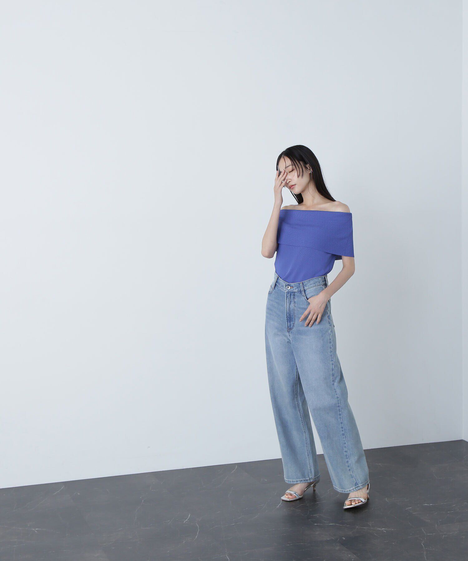  「ワイドオフショルリブニット」|ニット・セーター|