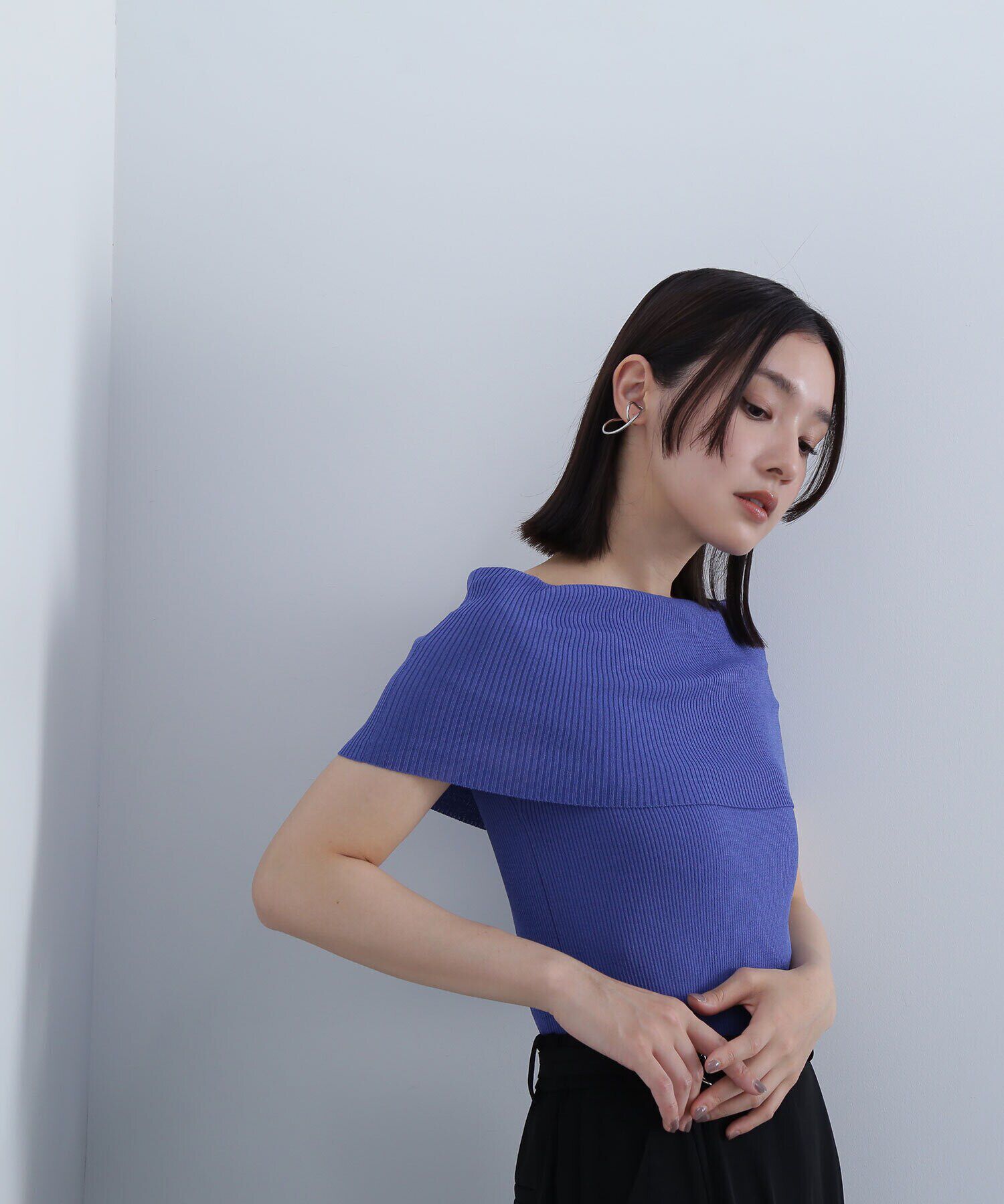  「ワイドオフショルリブニット」|ニット・セーター|