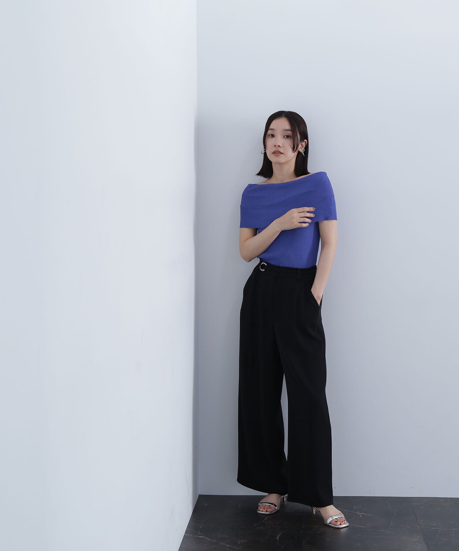  「ワイドオフショルリブニット」|ニット・セーター|