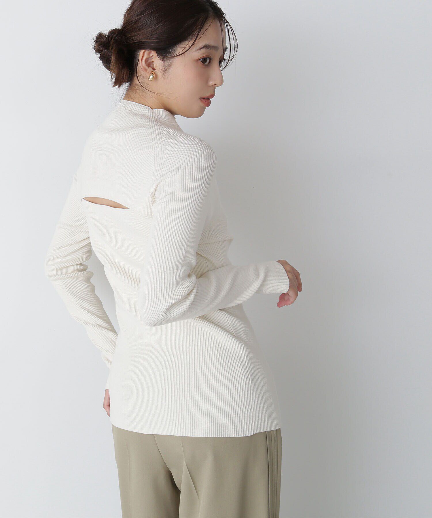  「スリットデザインリブニット　24AW」|ニット・セーター|