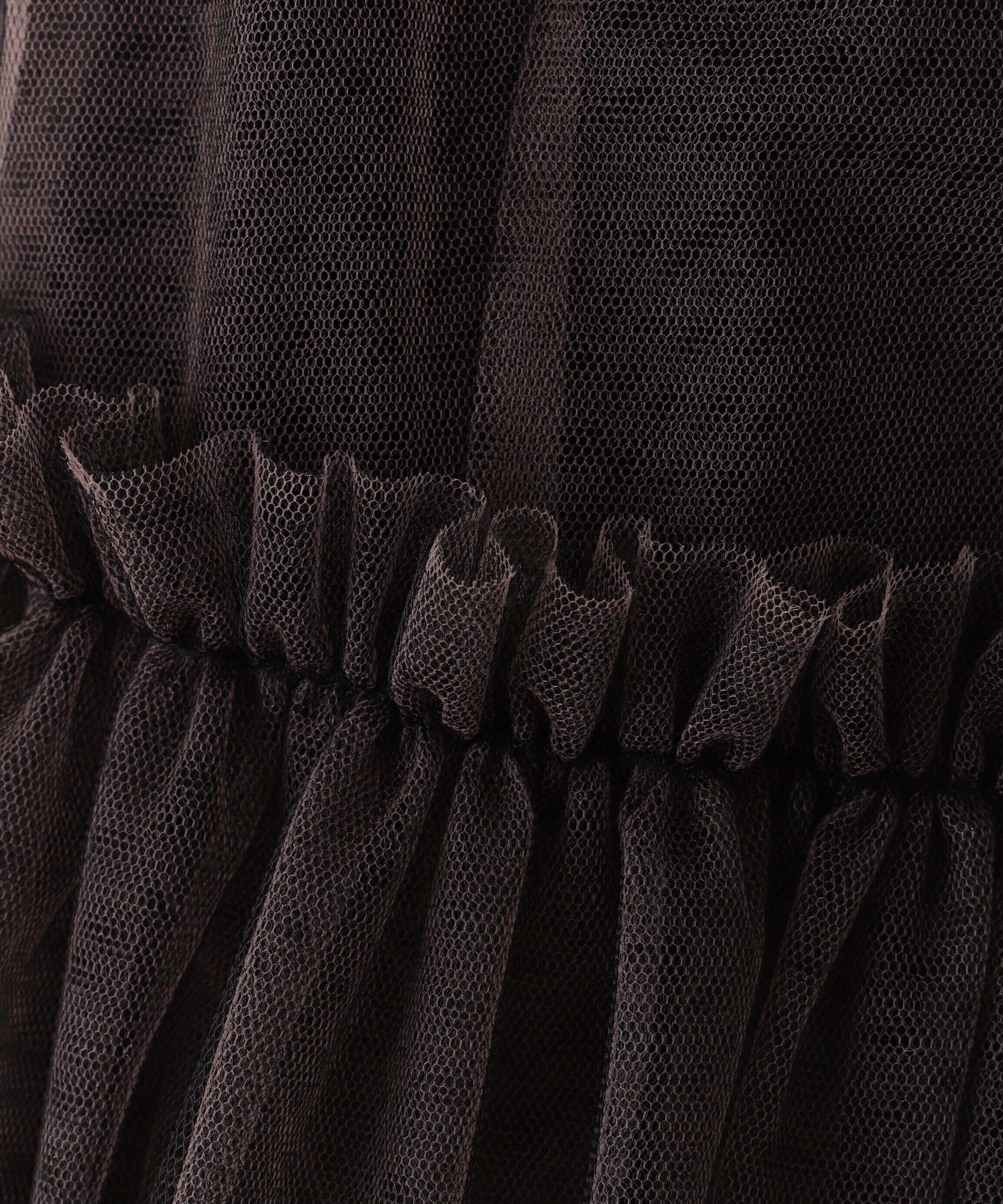  「チュールフリルトップス＆リブニット」|ニット・セーター|