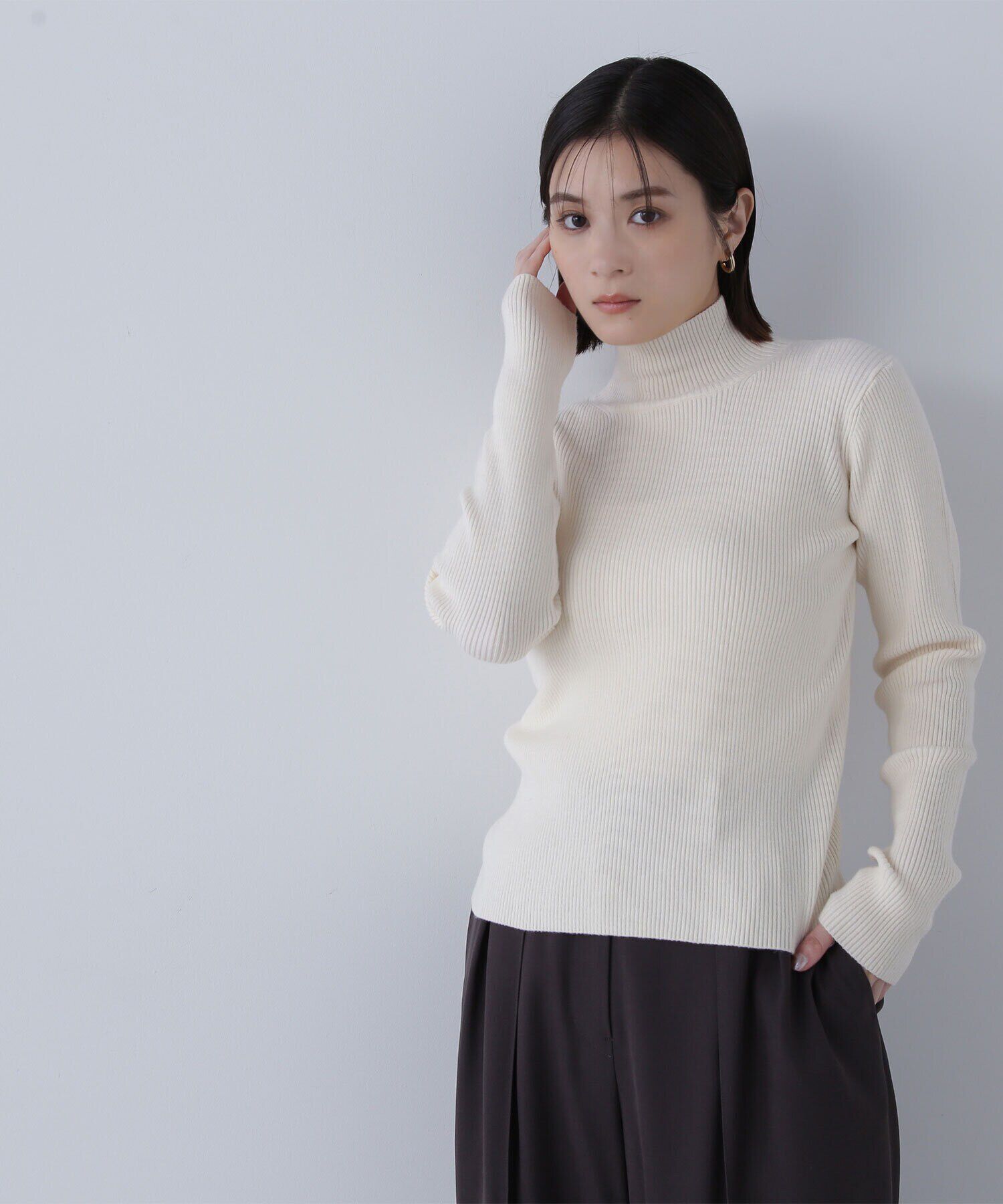  「チュールフリルトップス＆リブニット」|ニット・セーター|