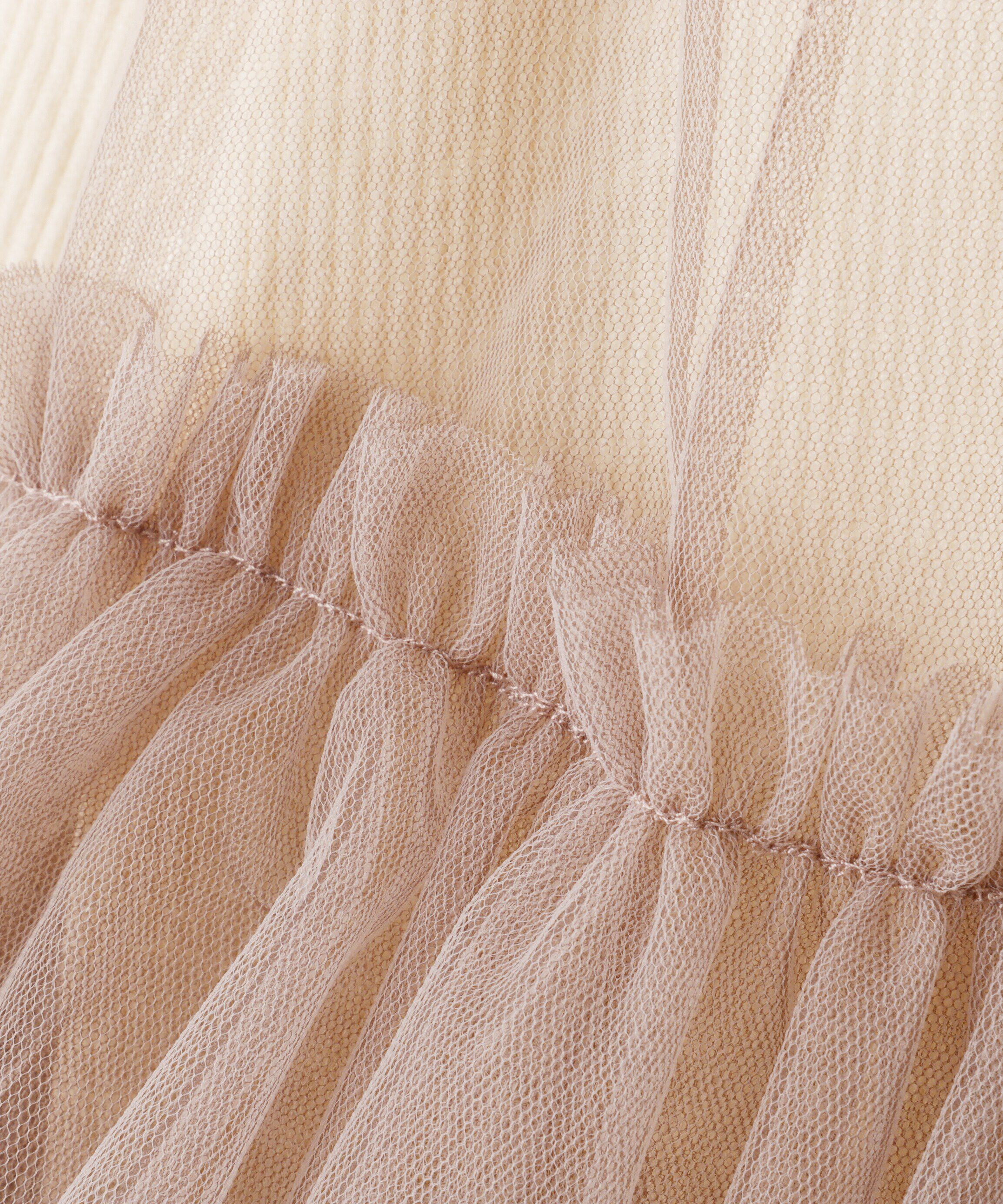  「チュールフリルトップス＆リブニット」|ニット・セーター|