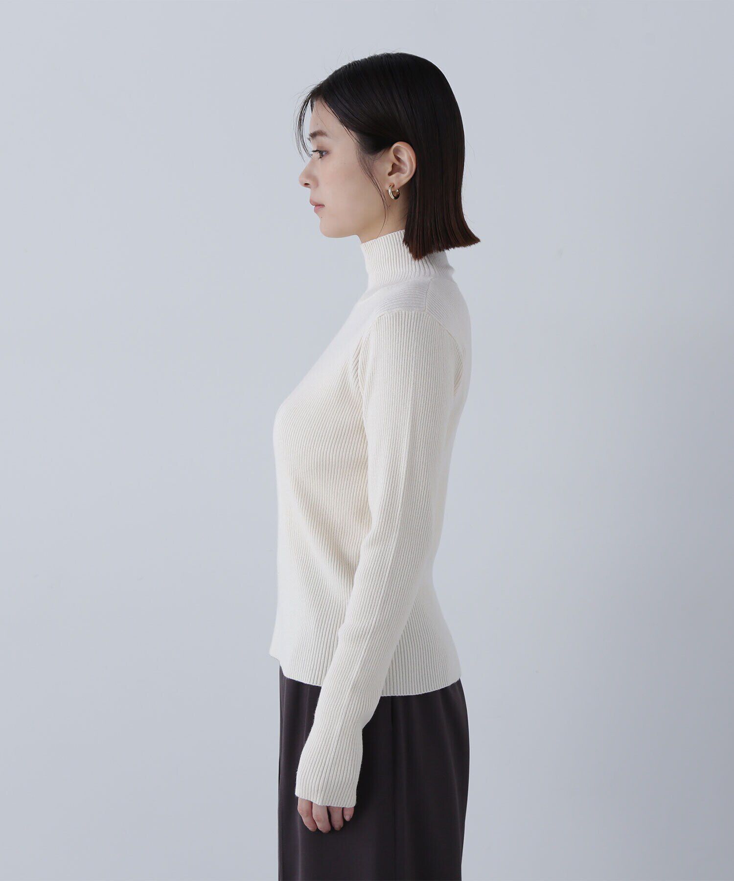  「チュールフリルトップス＆リブニット」|ニット・セーター|