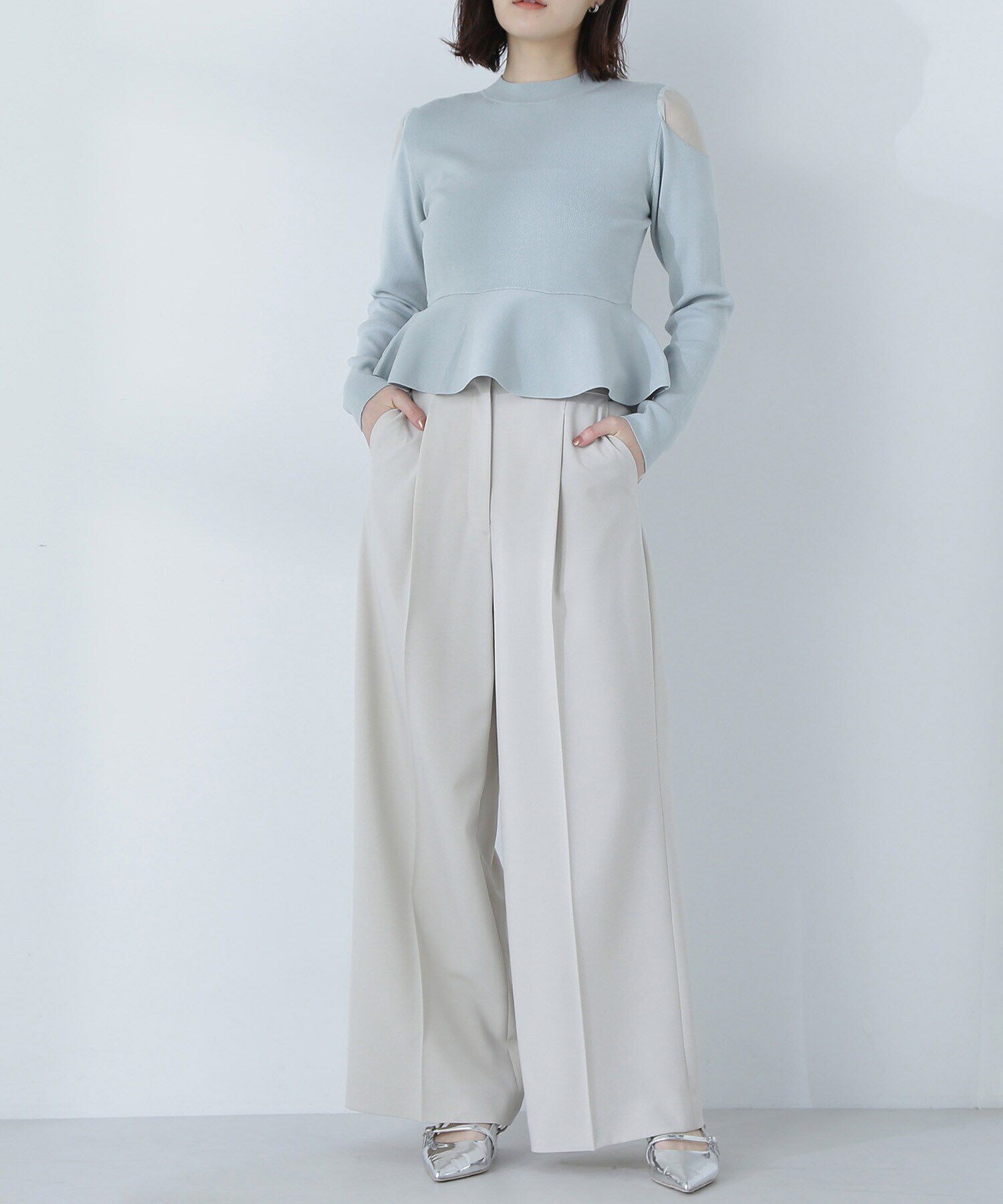  「メタルポイントハイウエストパンツ」|その他|