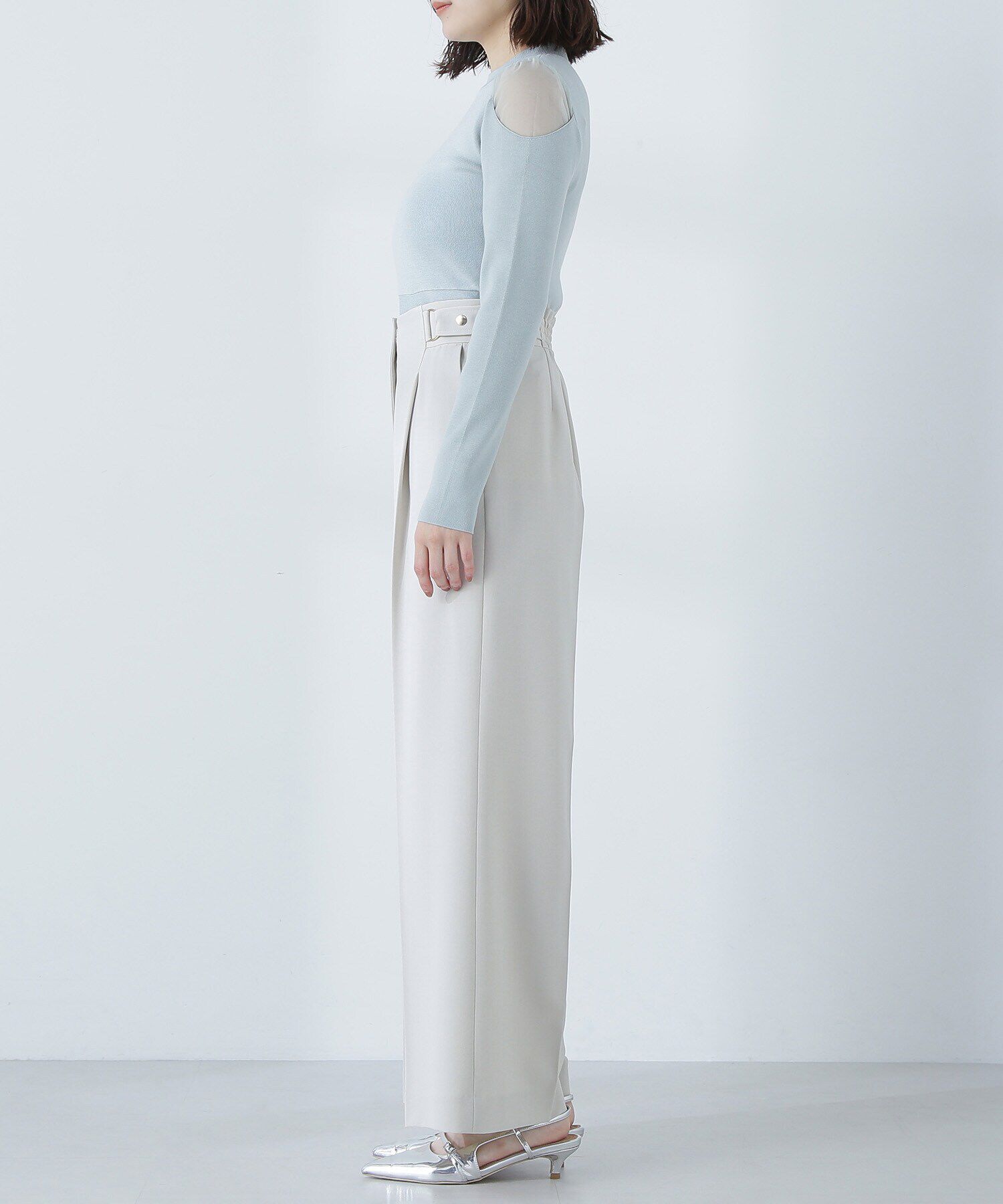  「メタルポイントハイウエストパンツ」|その他|