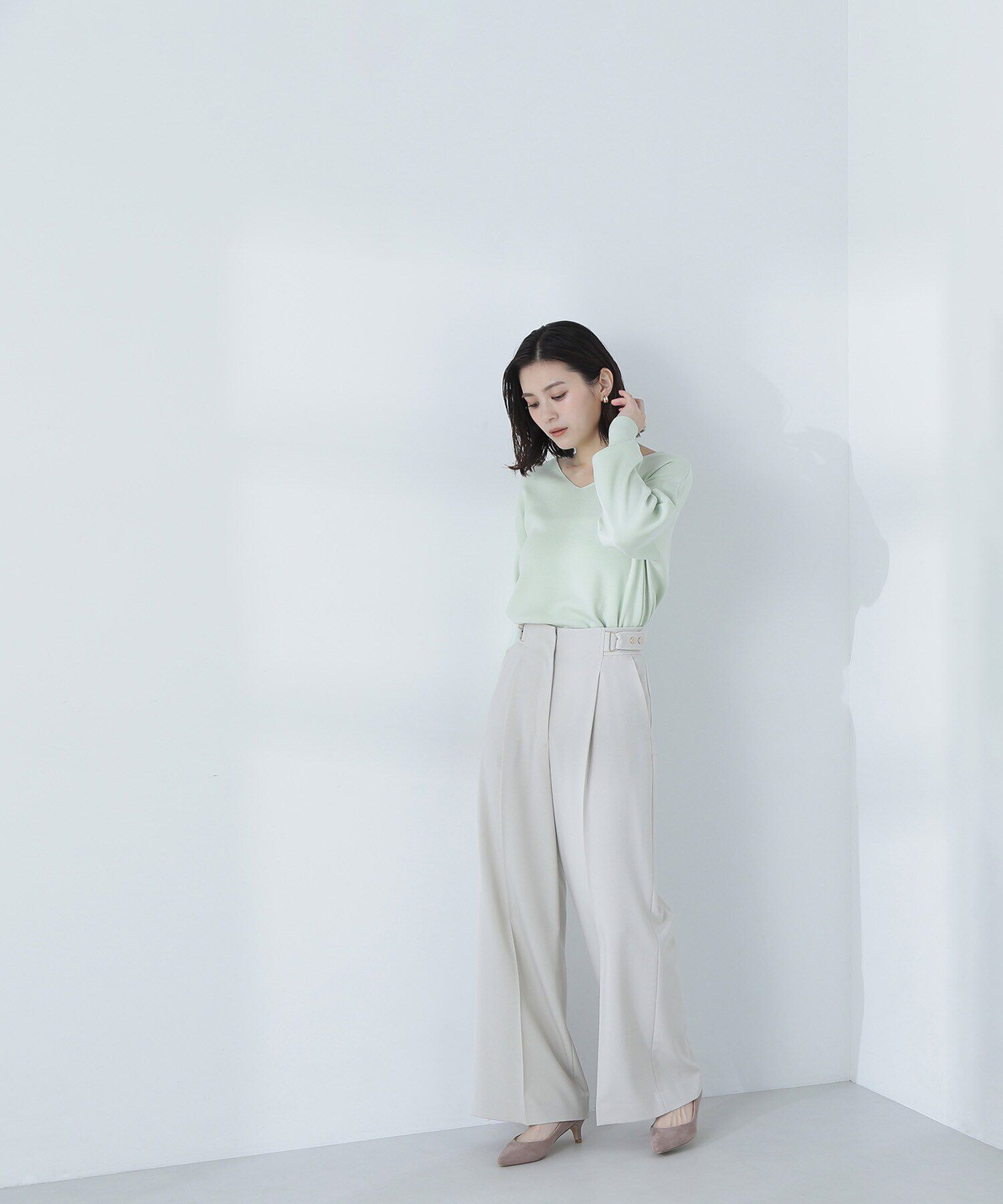  「メタルポイントハイウエストパンツ」|その他|