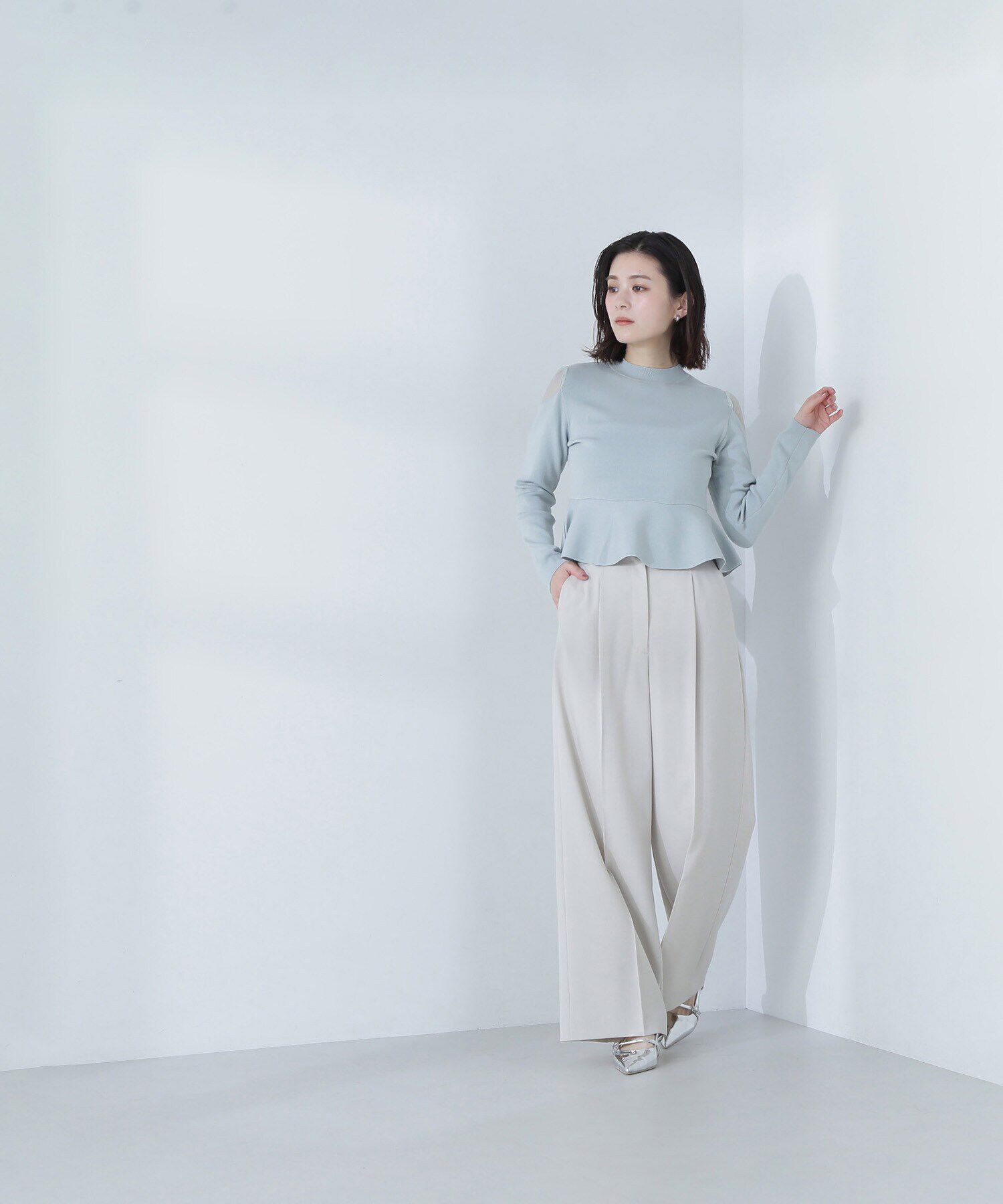  「メタルポイントハイウエストパンツ」|その他|