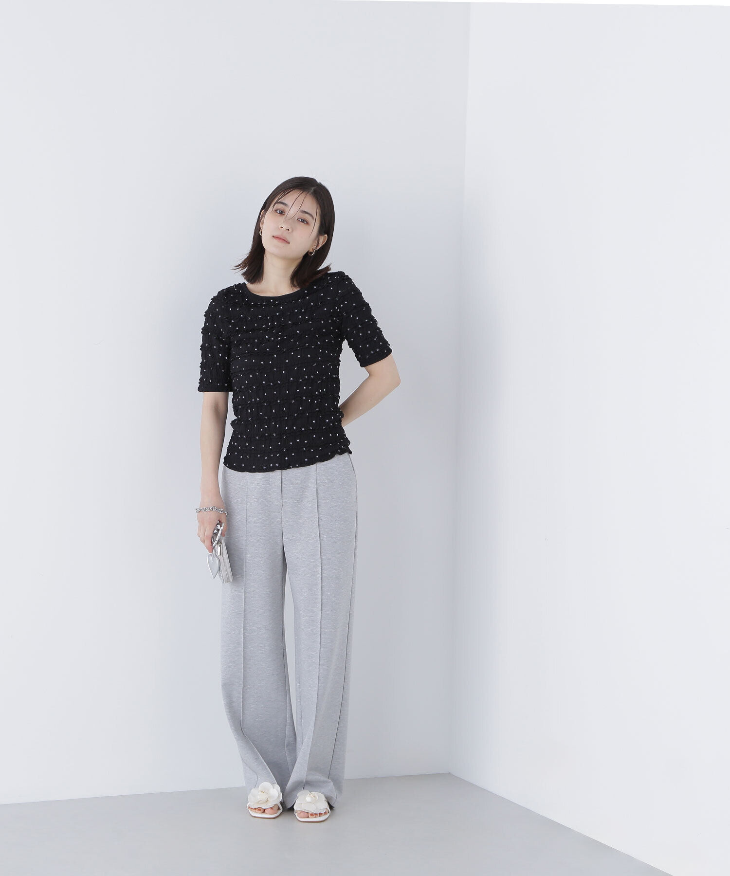  「ドットバイカラーカットソー」|Tシャツ・カットソー|