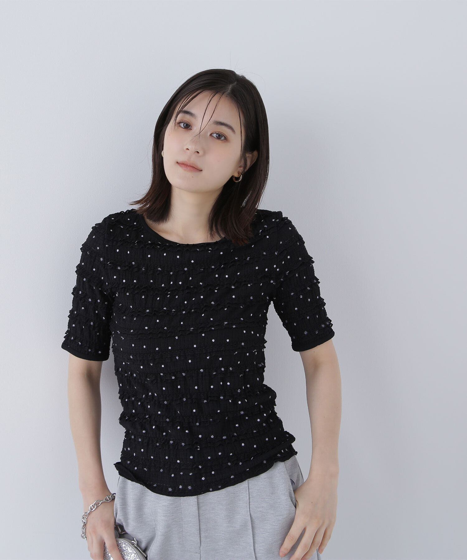  「ドットバイカラーカットソー」|Tシャツ・カットソー|