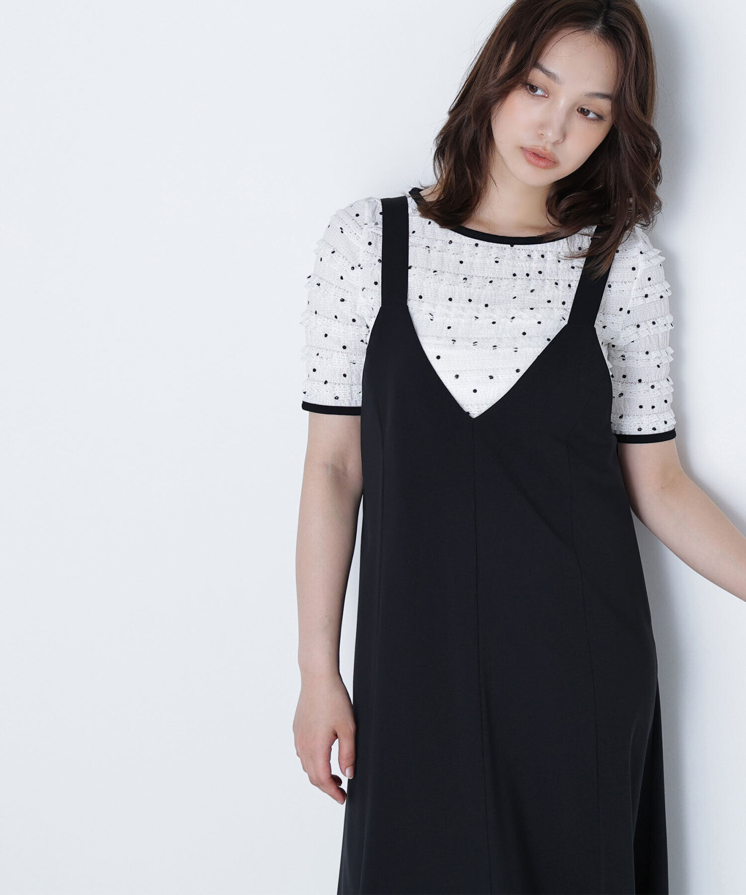  「ドットバイカラーカットソー」|Tシャツ・カットソー|