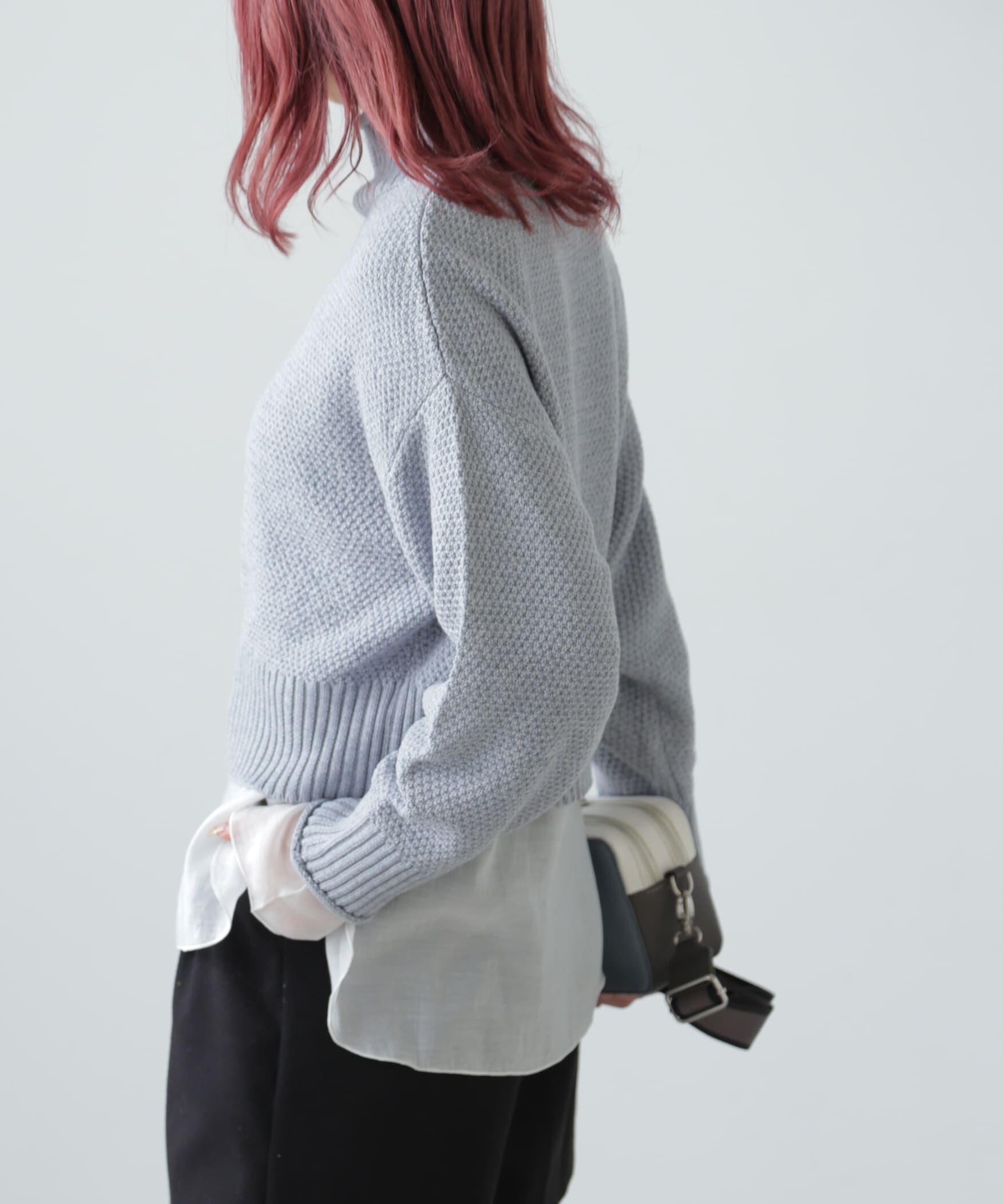  「鹿の子編みハイネックニット」|ニット・セーター|