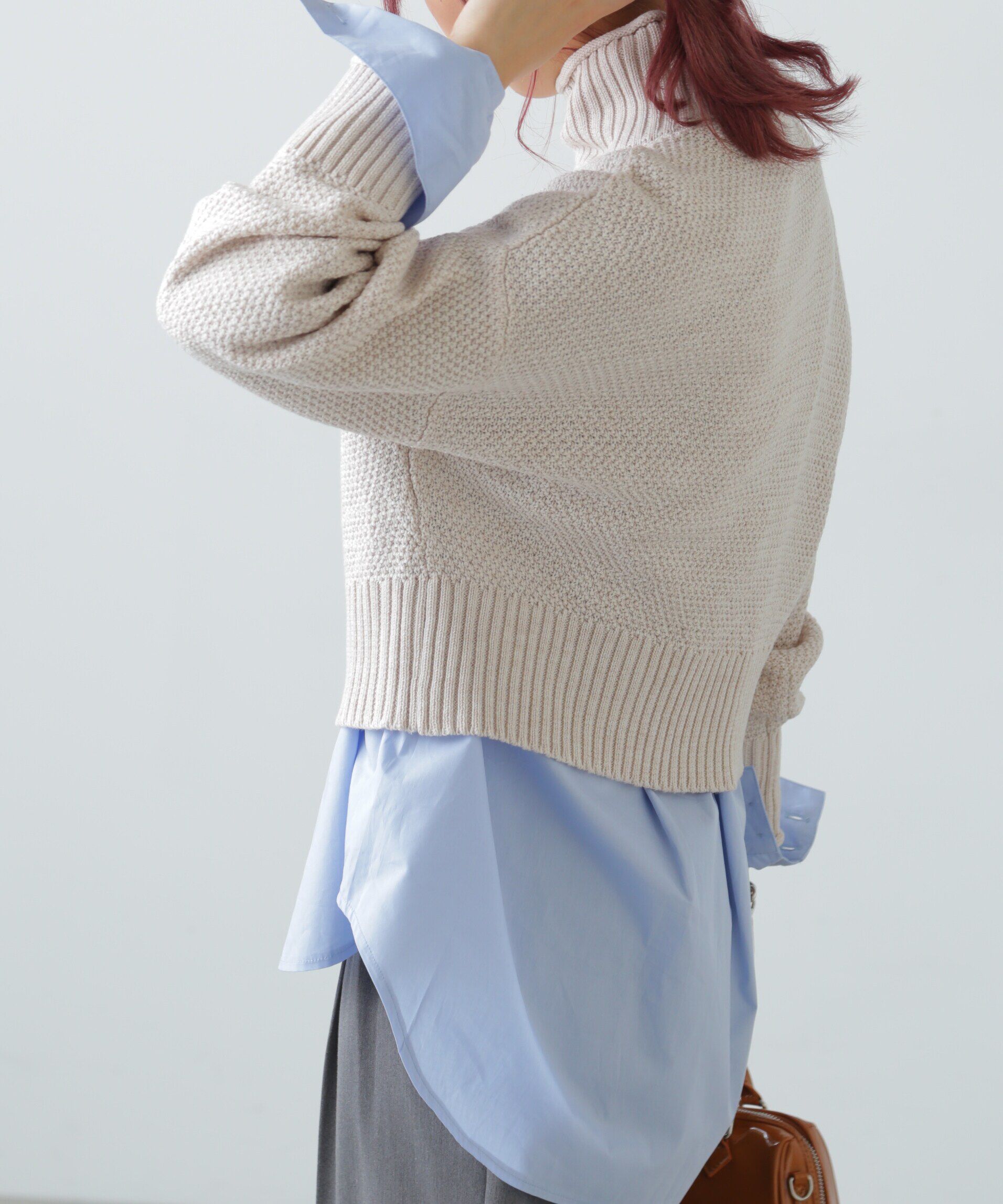  「鹿の子編みハイネックニット」|ニット・セーター|