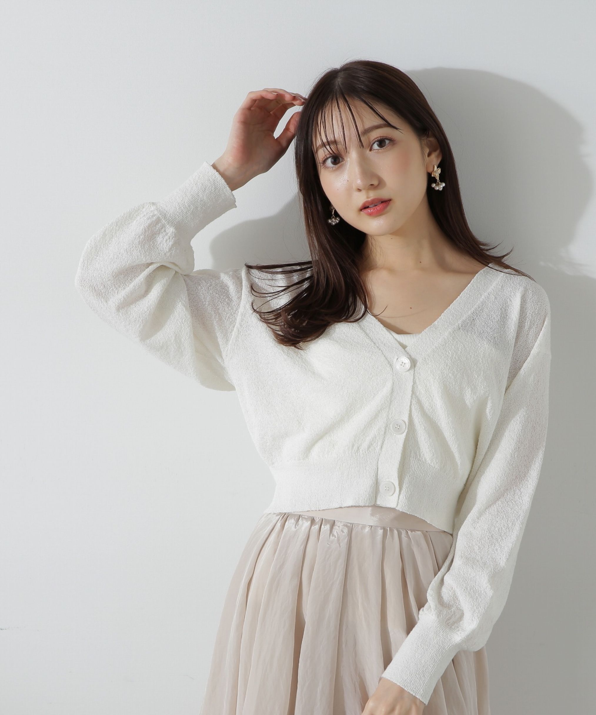 PROPORTION BODY DRESSING「ブークレーショートカーディガン」|カーディガン|