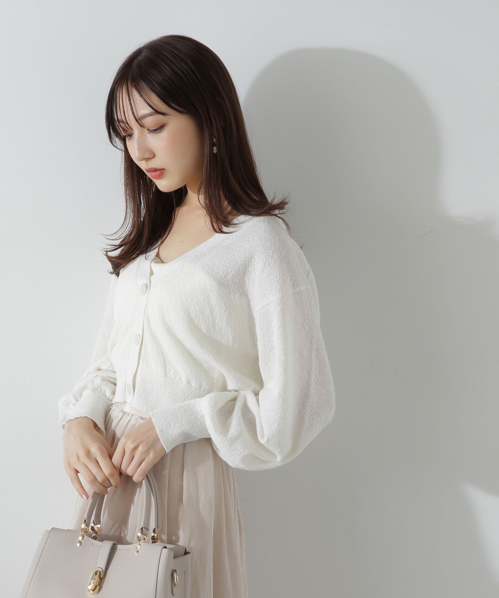 PROPORTION BODY DRESSING「ブークレーショートカーディガン」|カーディガン|