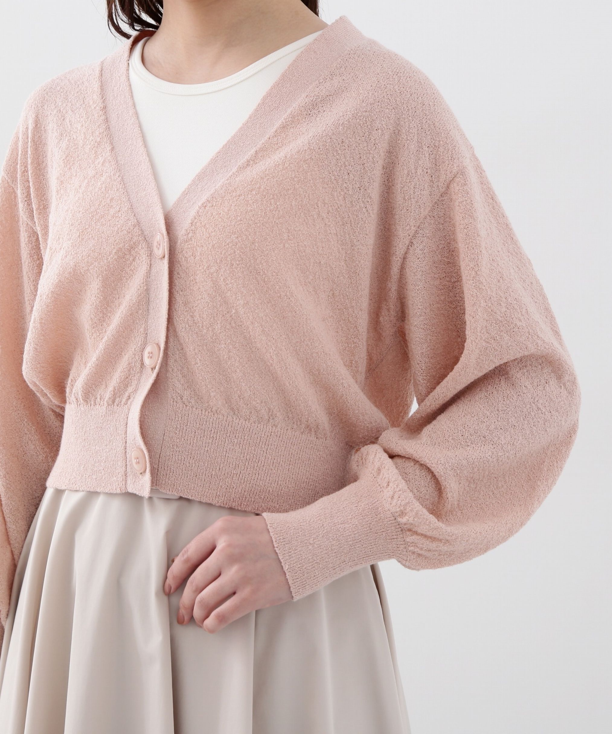 PROPORTION BODY DRESSING「ブークレーショートカーディガン」|カーディガン|