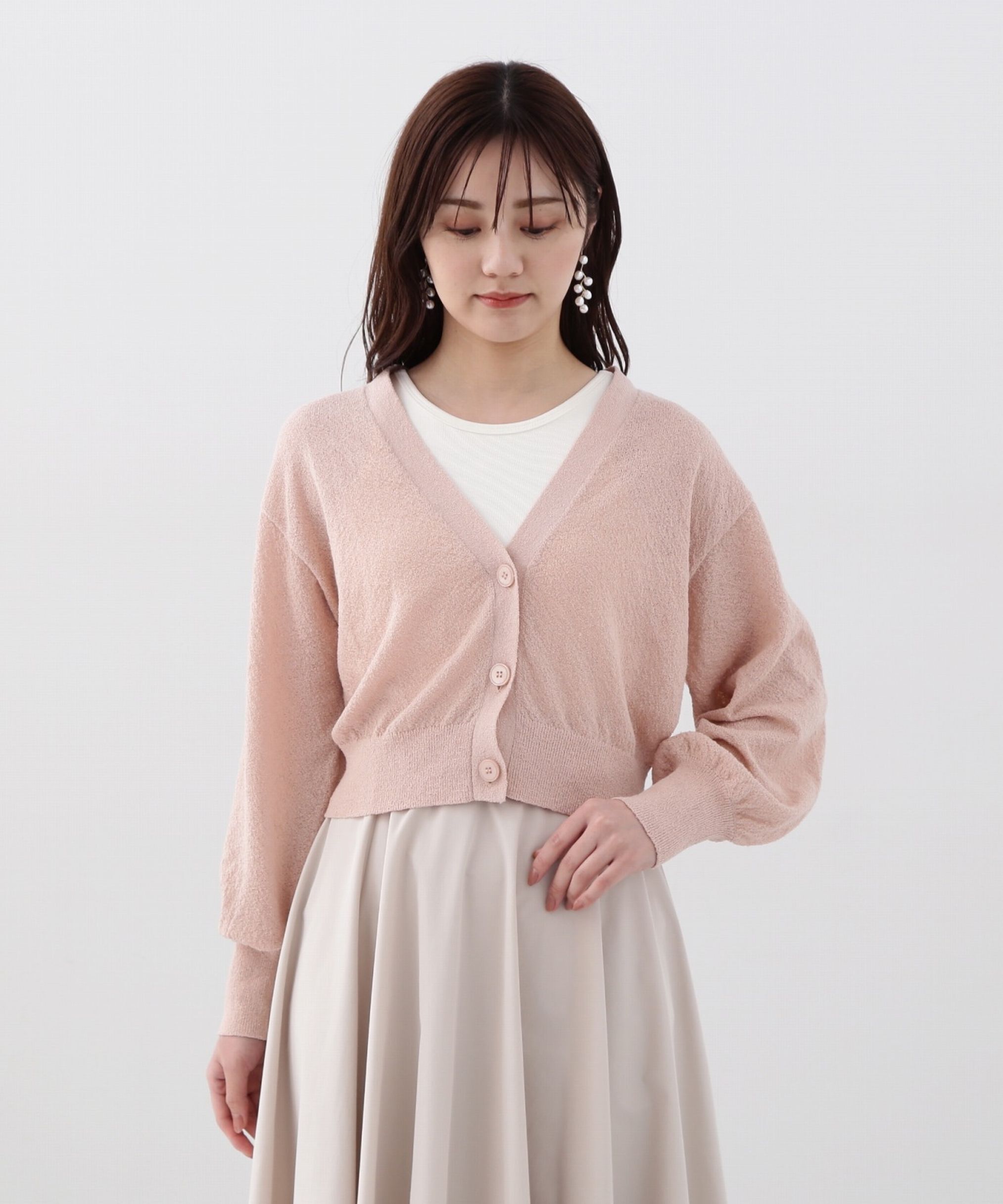 PROPORTION BODY DRESSING「ブークレーショートカーディガン」|カーディガン|