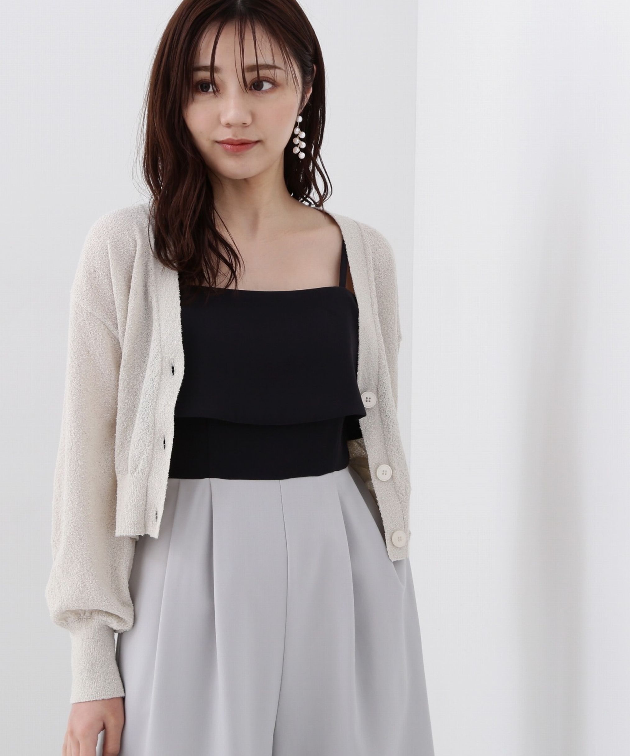 PROPORTION BODY DRESSING「ブークレーショートカーディガン」|カーディガン|