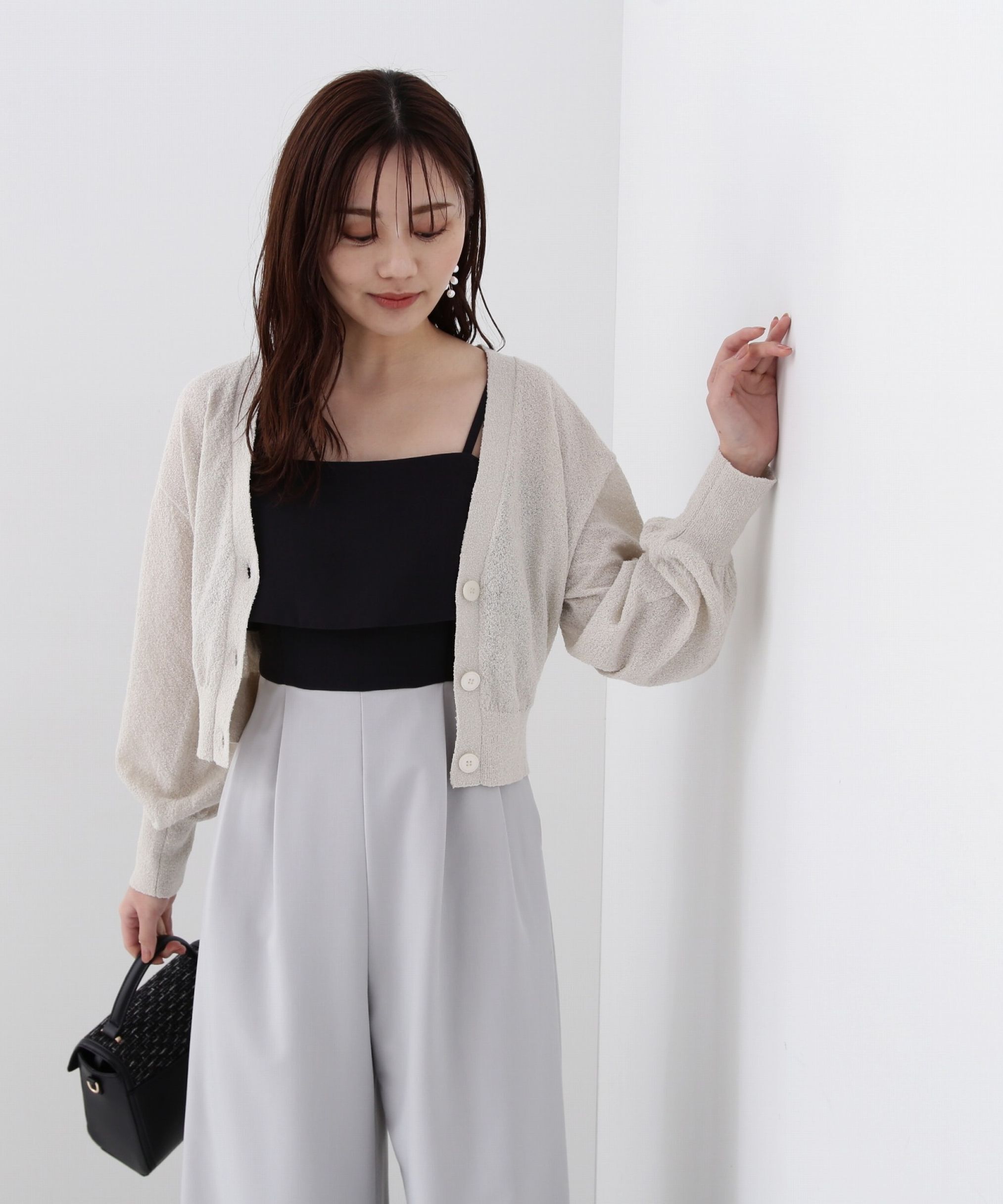 PROPORTION BODY DRESSING「ブークレーショートカーディガン」|カーディガン|