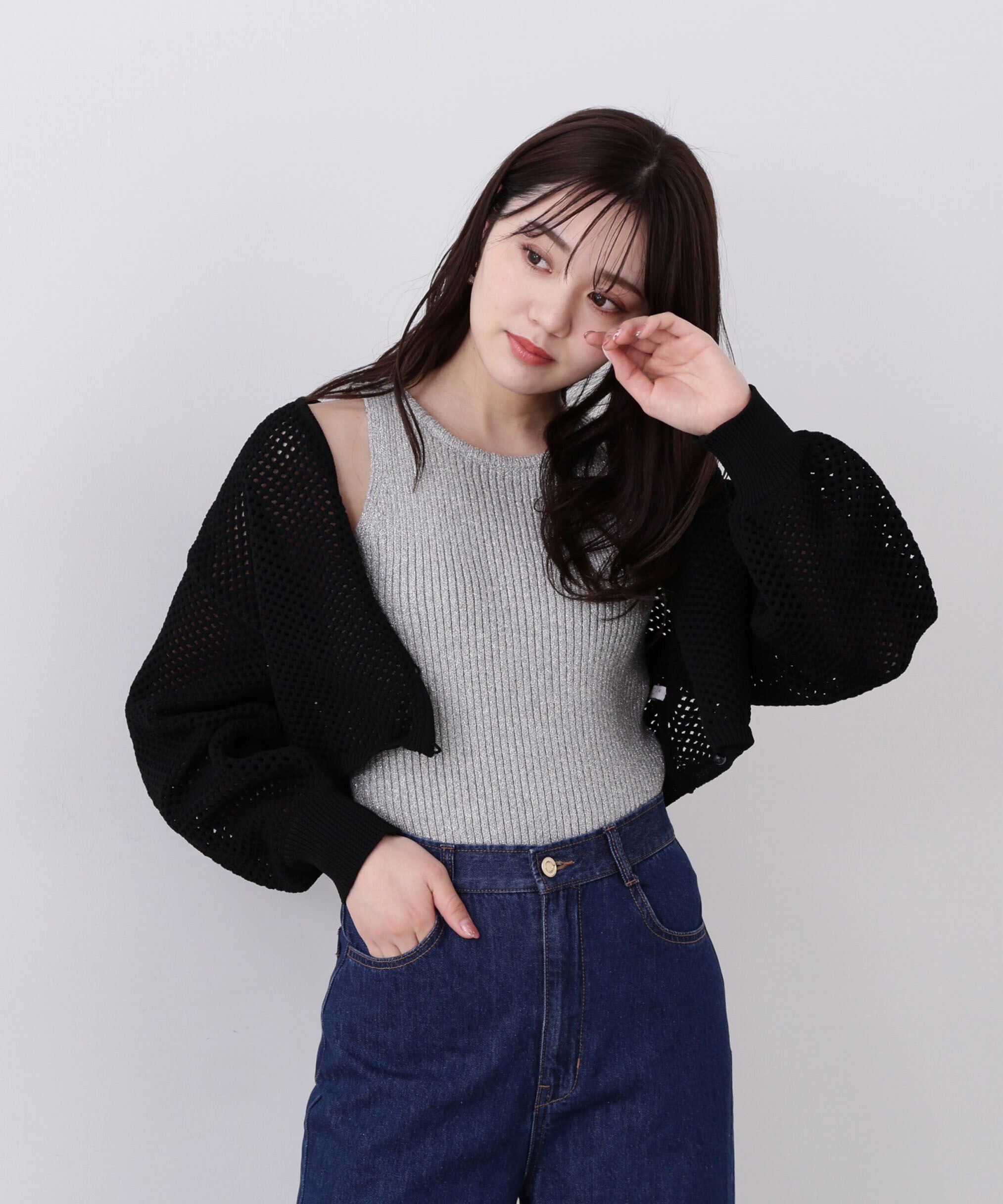 PROPORTION BODY DRESSING「メッシュボレロカーディガン」|カーディガン|