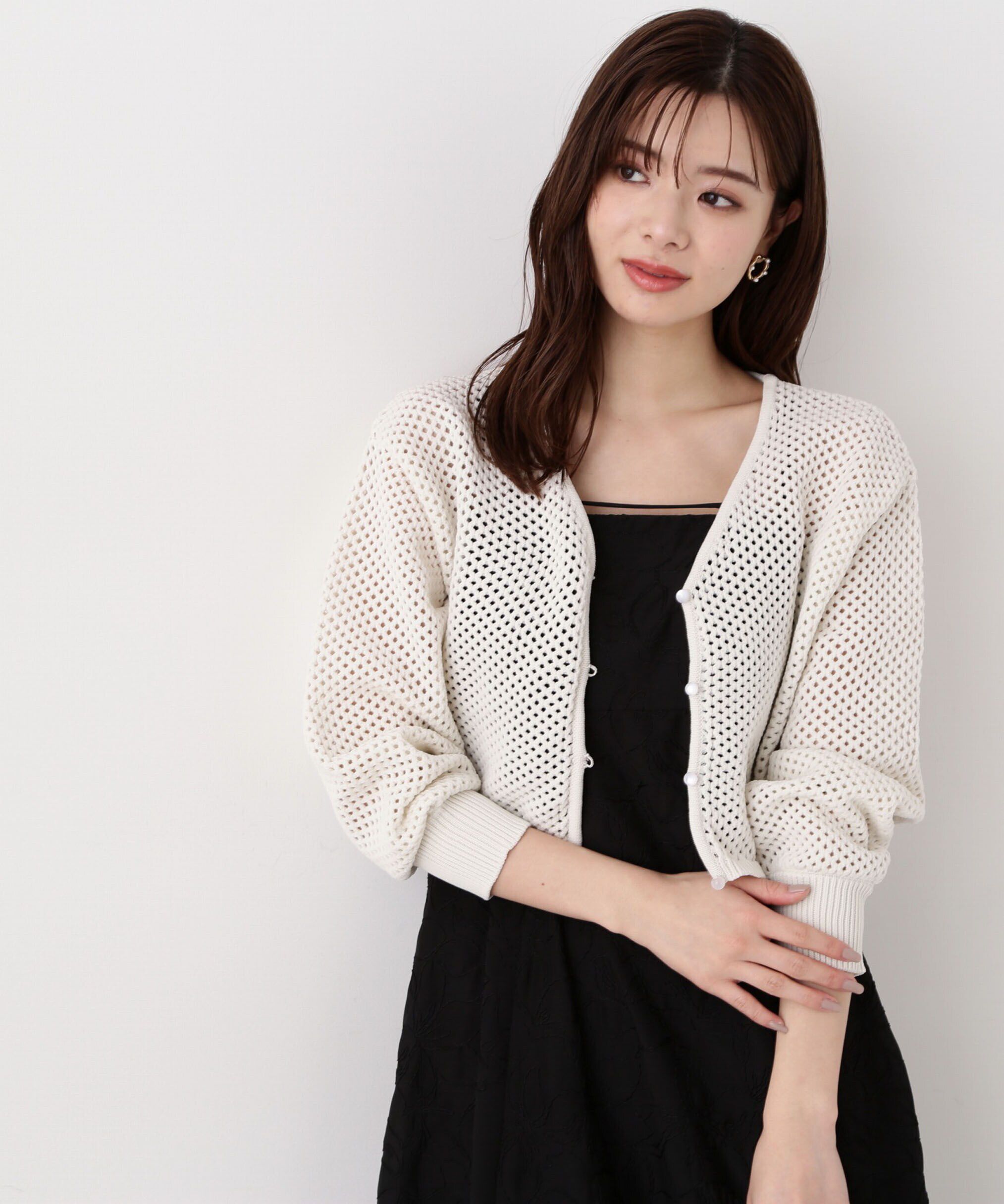 PROPORTION BODY DRESSING「メッシュボレロカーディガン」|カーディガン|