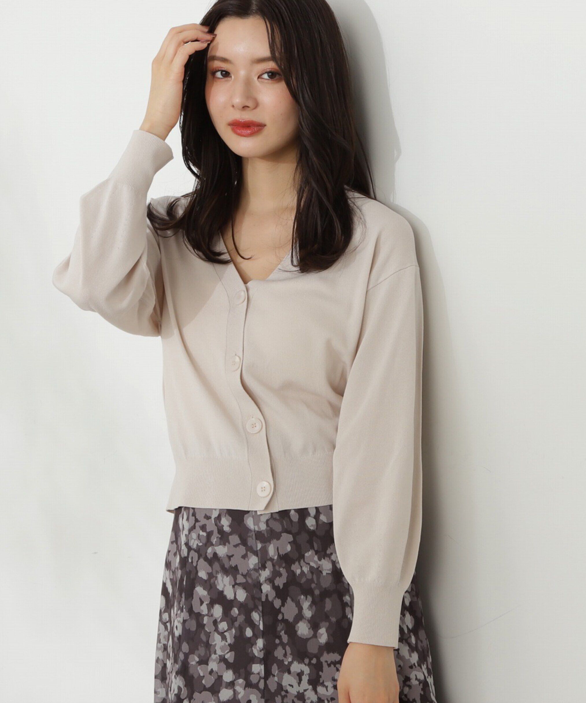 PROPORTION BODY DRESSING「ベーシックカーデ24AW」|カーディガン|エクリュ1