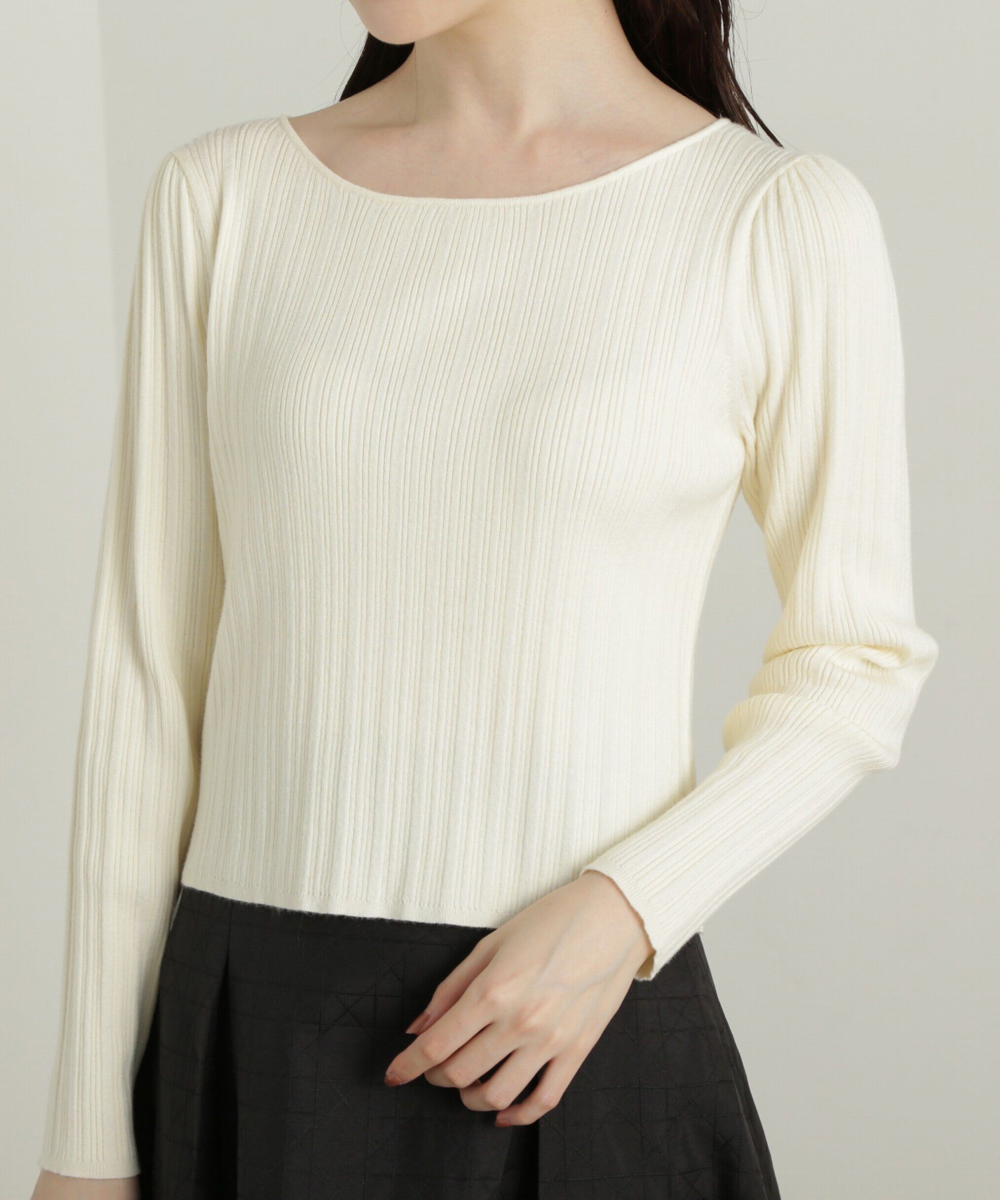 PROPORTION BODY DRESSING「バックリボンリブニット」|ニット・セーター|