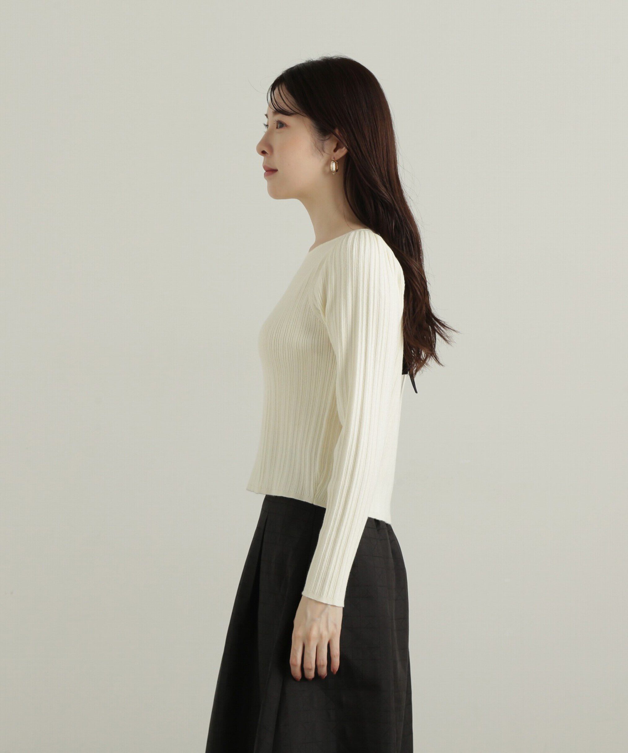 PROPORTION BODY DRESSING「バックリボンリブニット」|ニット・セーター|