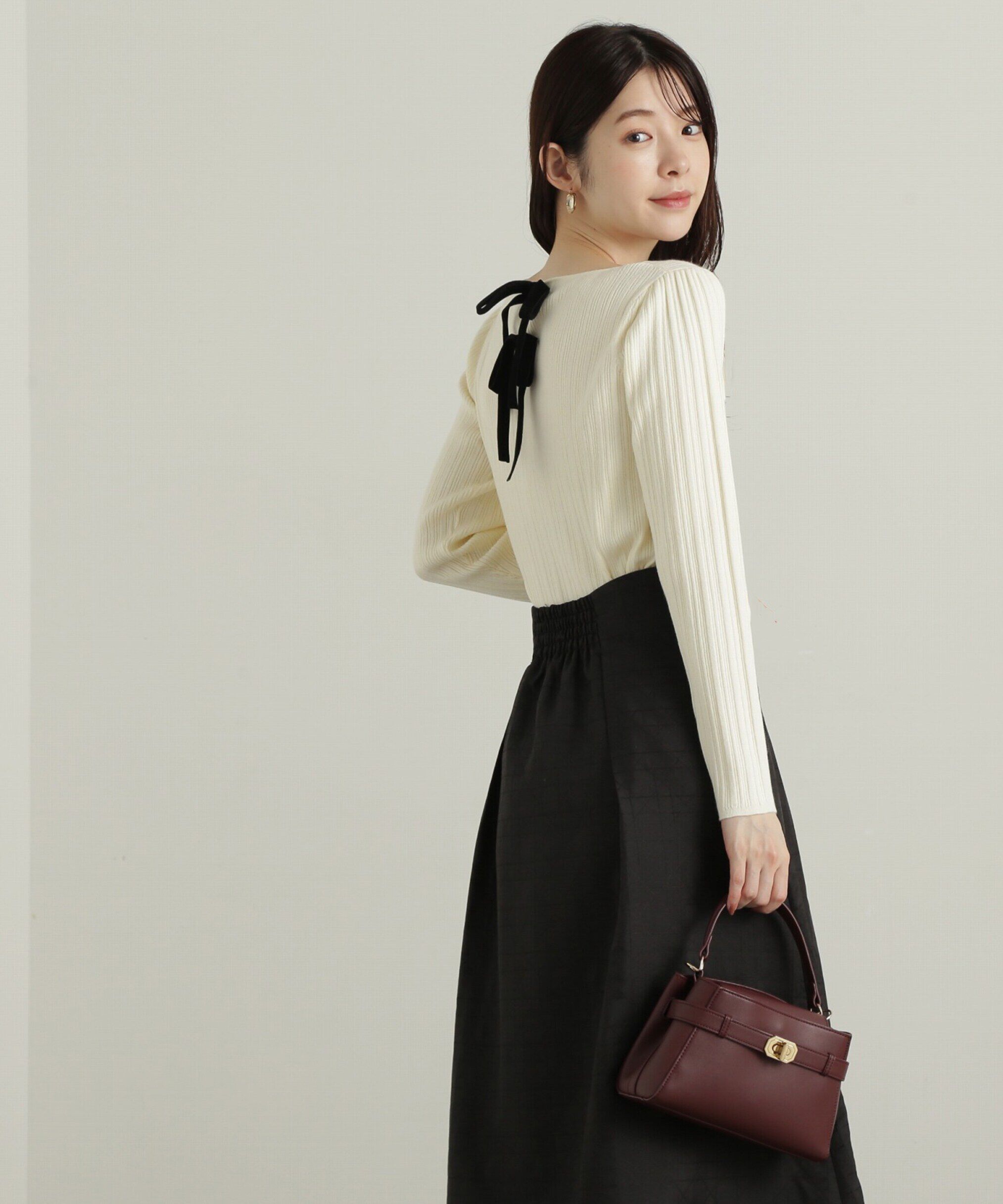 PROPORTION BODY DRESSING「バックリボンリブニット」|ニット・セーター|