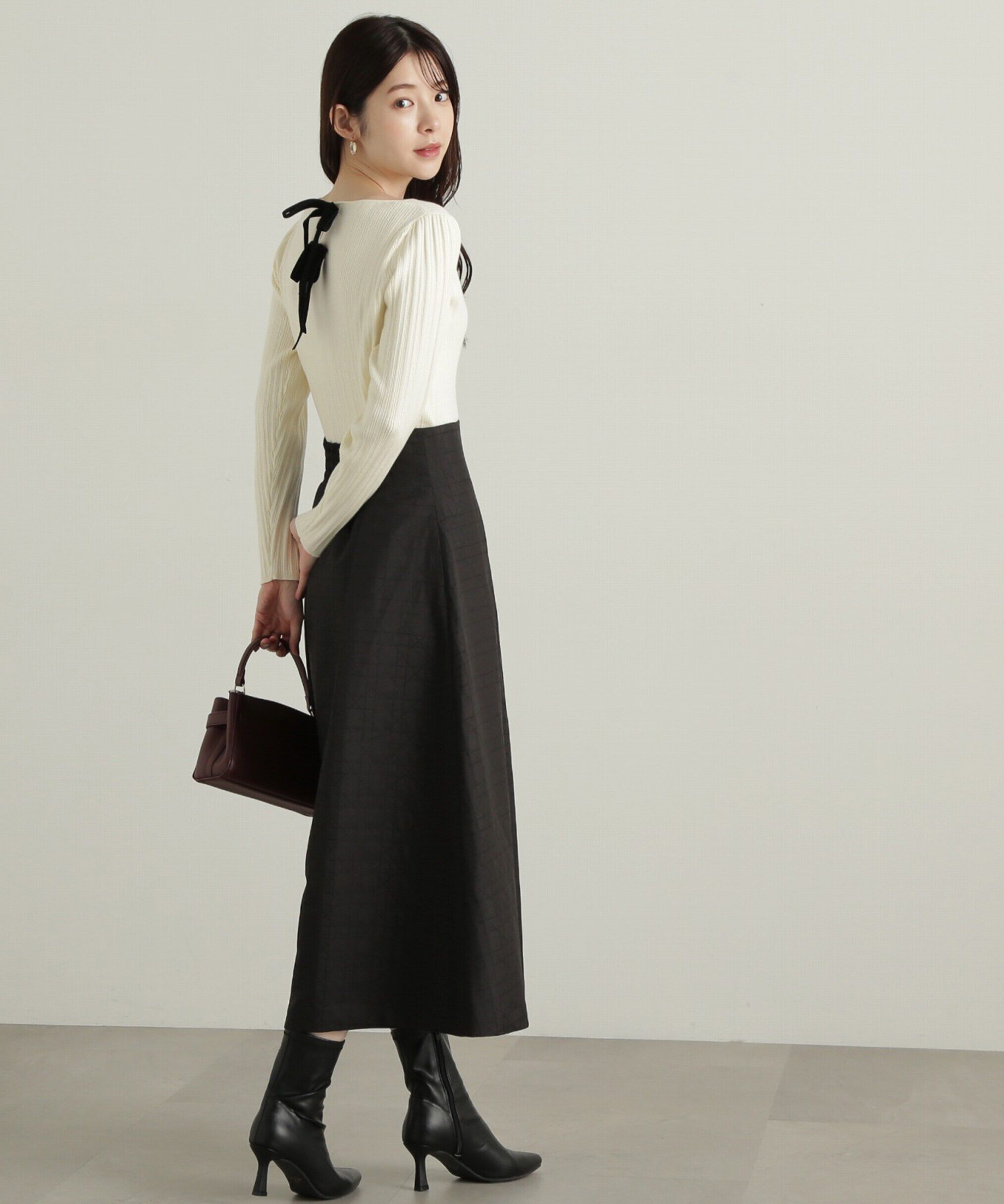 PROPORTION BODY DRESSING「バックリボンリブニット」|ニット・セーター|