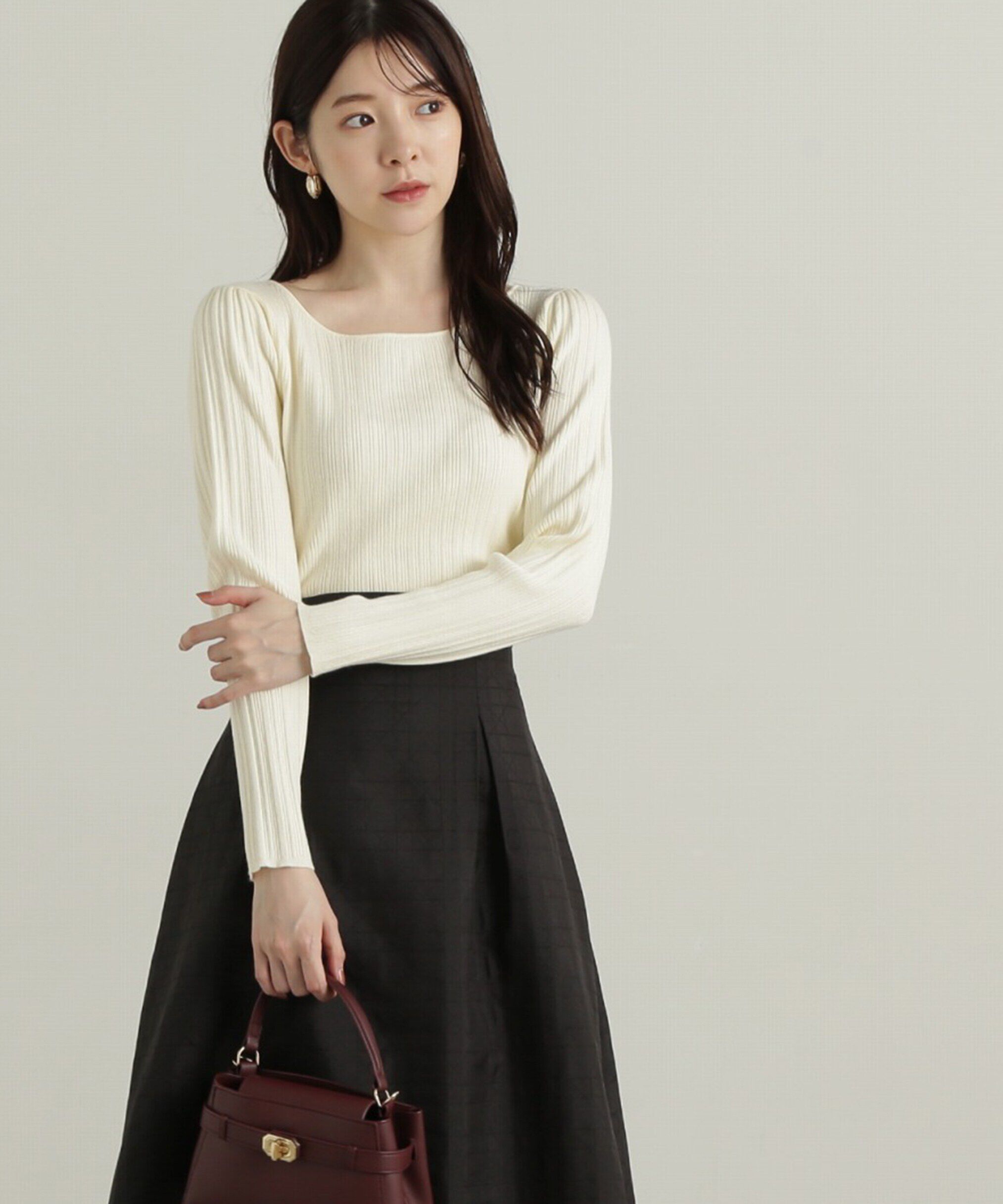 PROPORTION BODY DRESSING「バックリボンリブニット」|ニット・セーター|