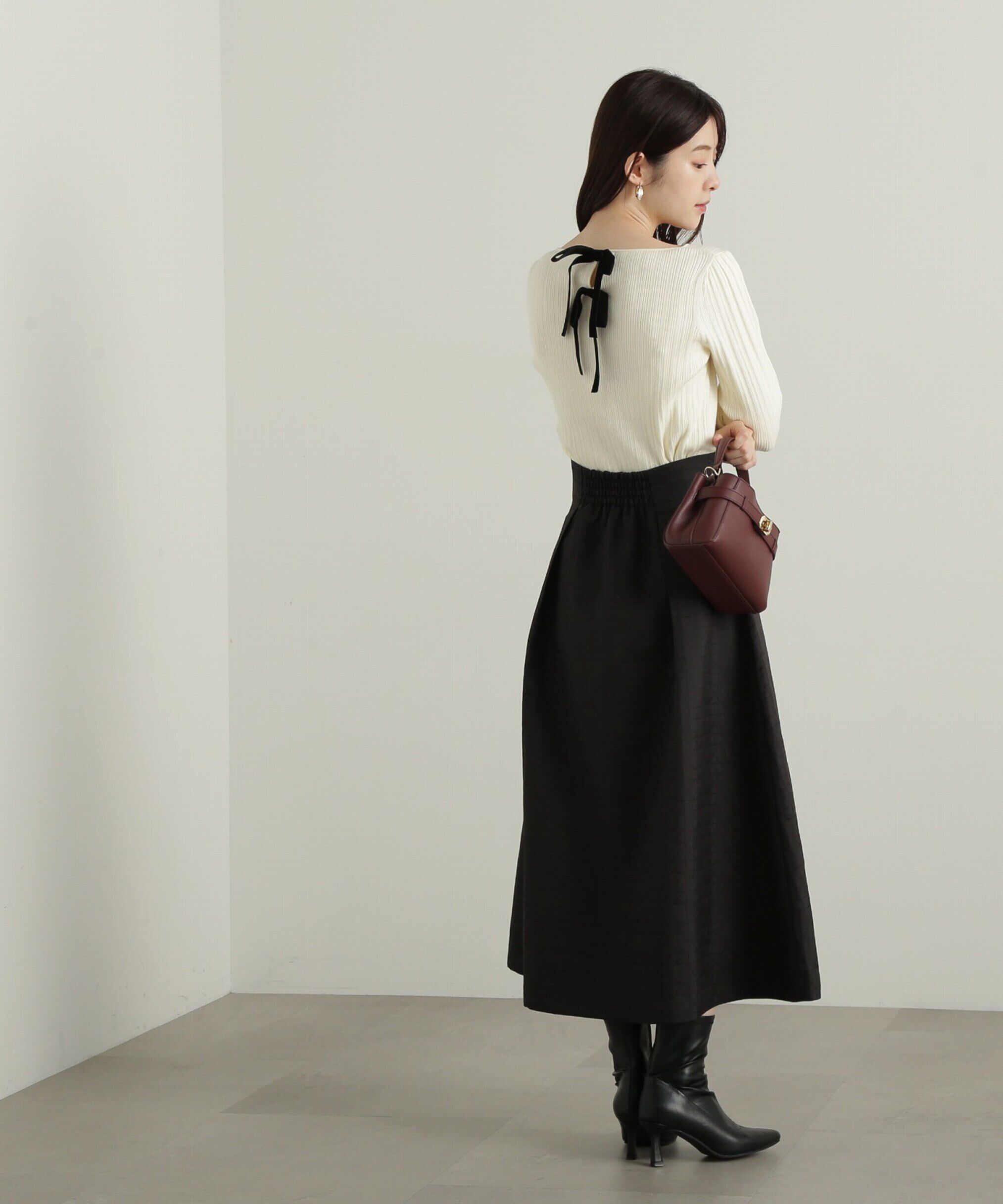 PROPORTION BODY DRESSING「バックリボンリブニット」|ニット・セーター|