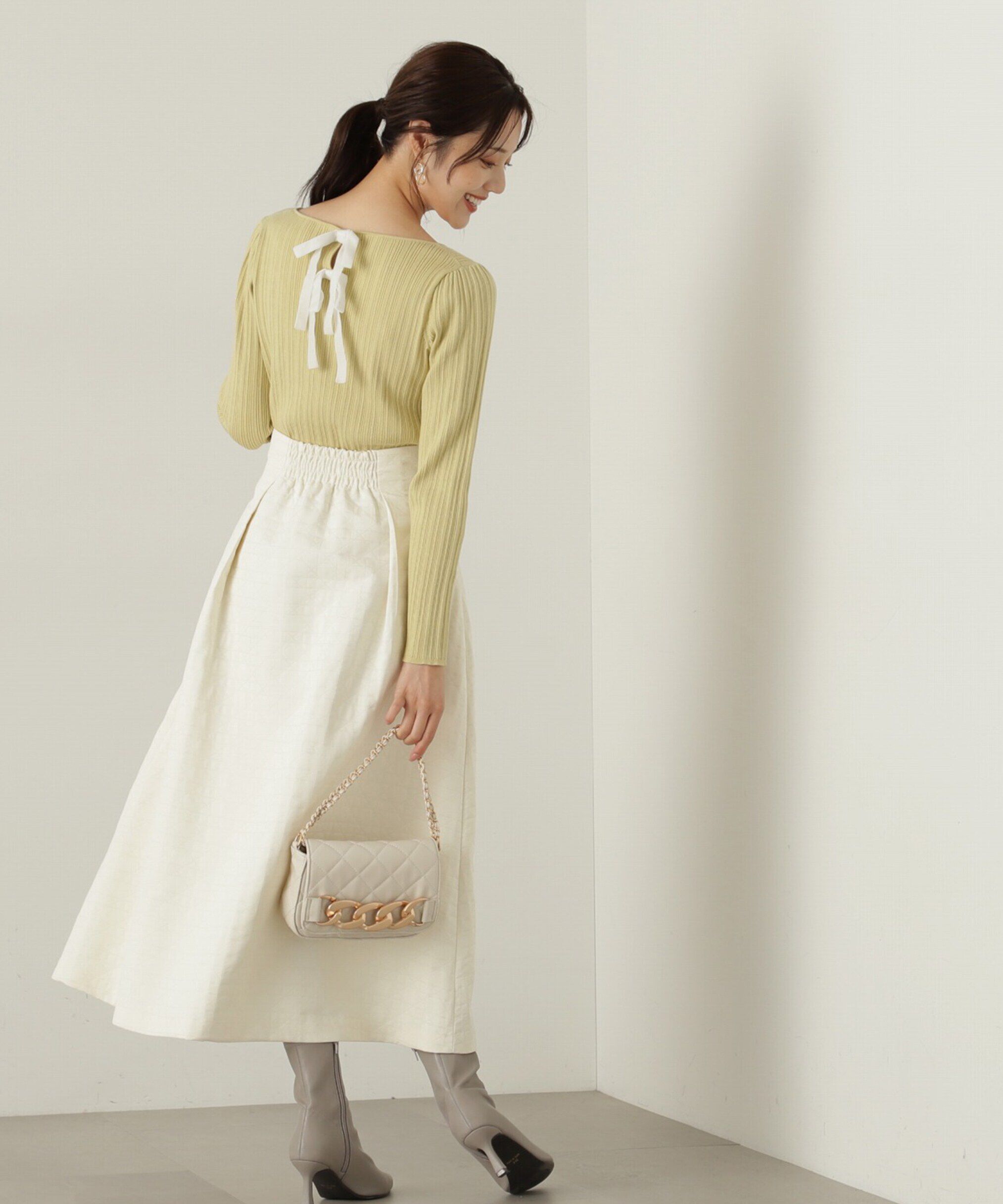 PROPORTION BODY DRESSING「バックリボンリブニット」|ニット・セーター|