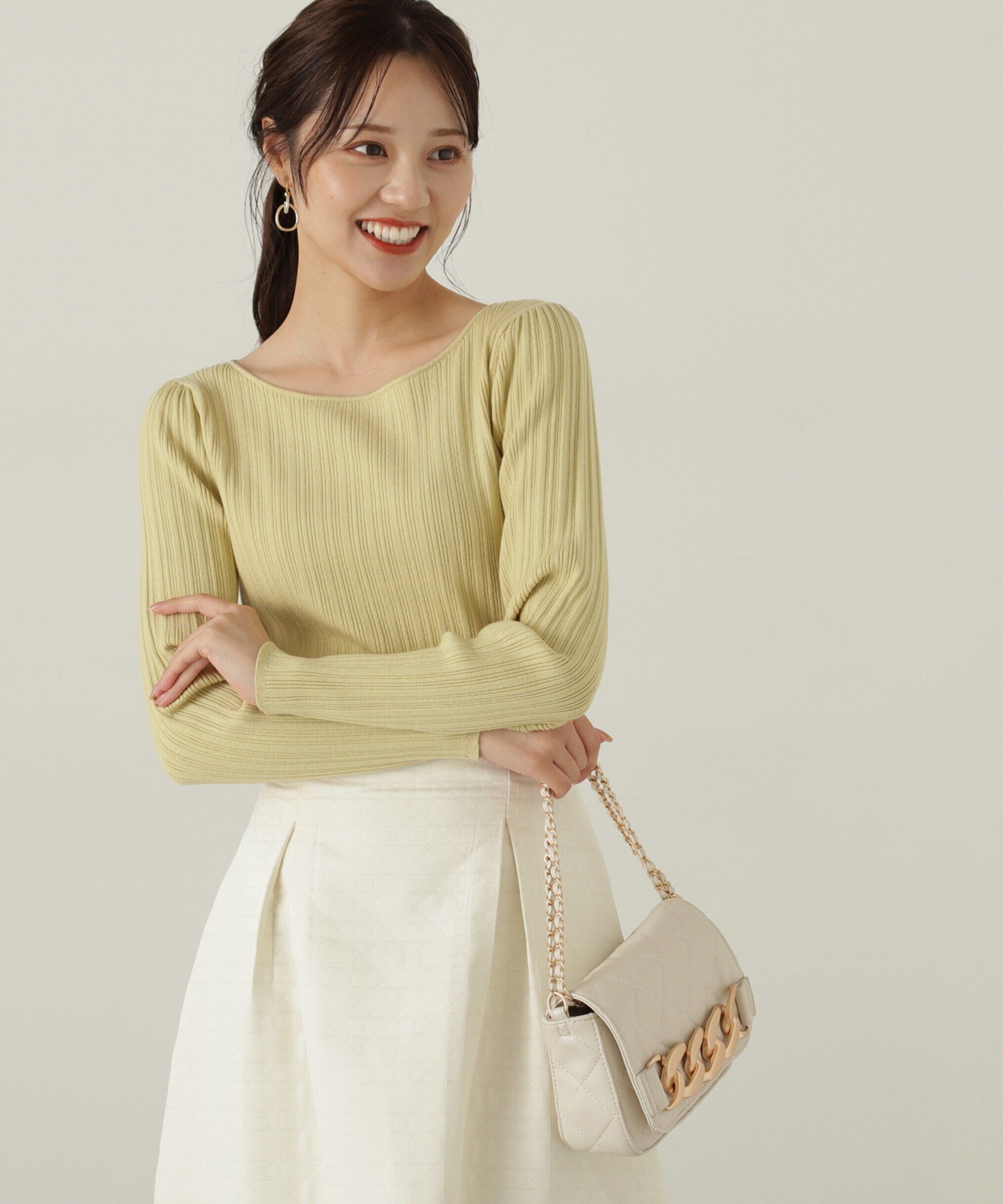 PROPORTION BODY DRESSING「バックリボンリブニット」|ニット・セーター|