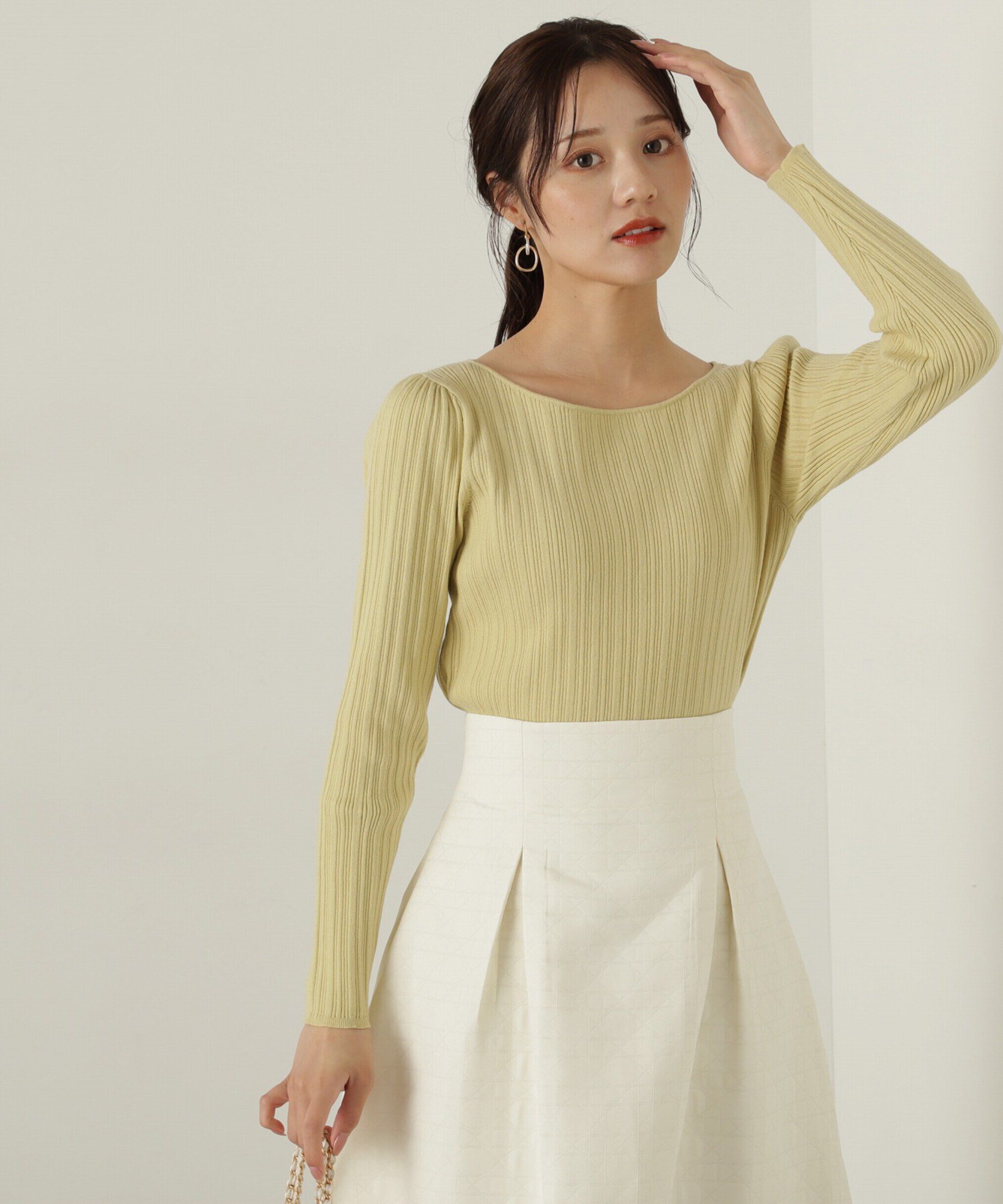 PROPORTION BODY DRESSING「バックリボンリブニット」|ニット・セーター|