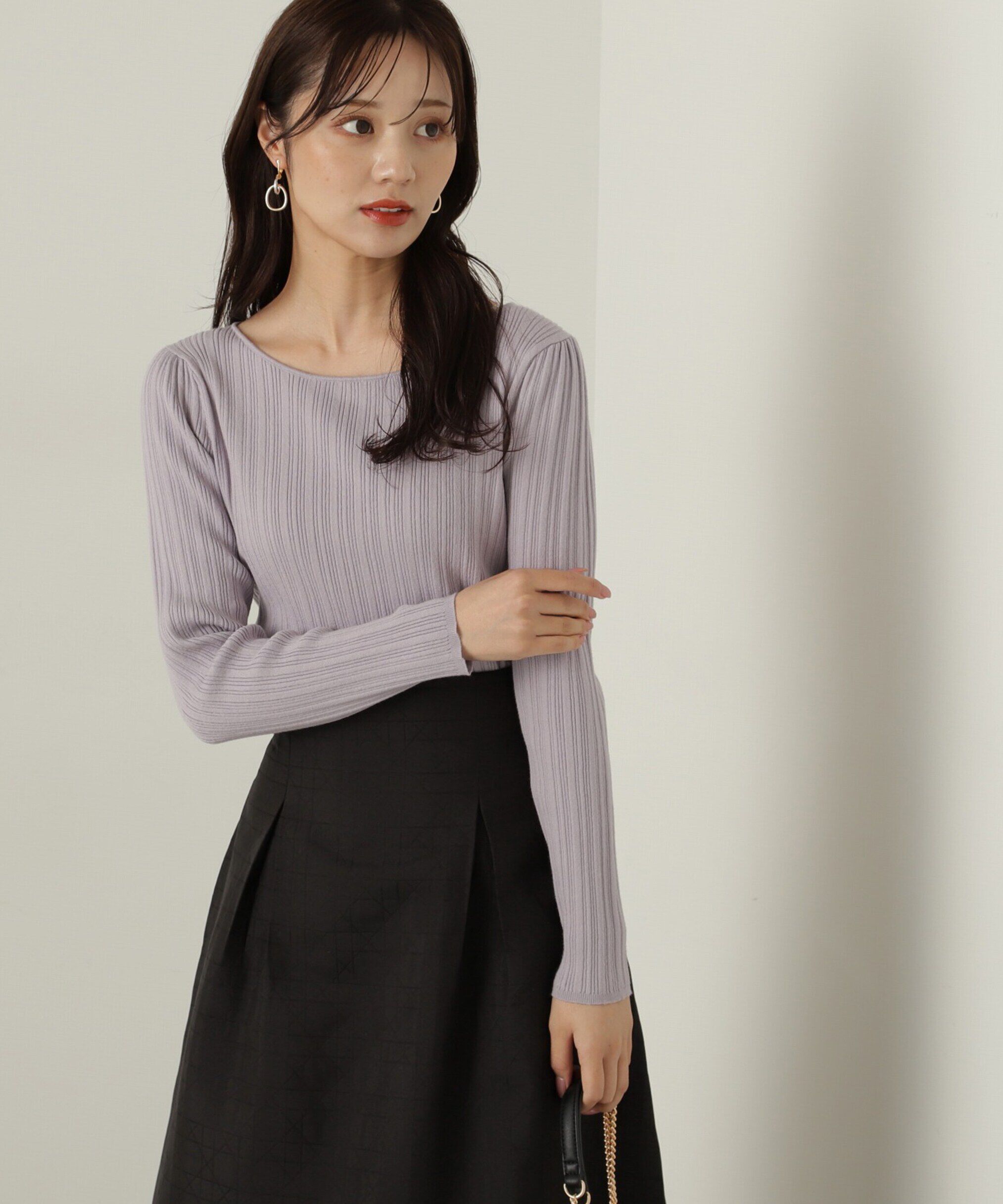 PROPORTION BODY DRESSING「バックリボンリブニット」|ニット・セーター|ブルー