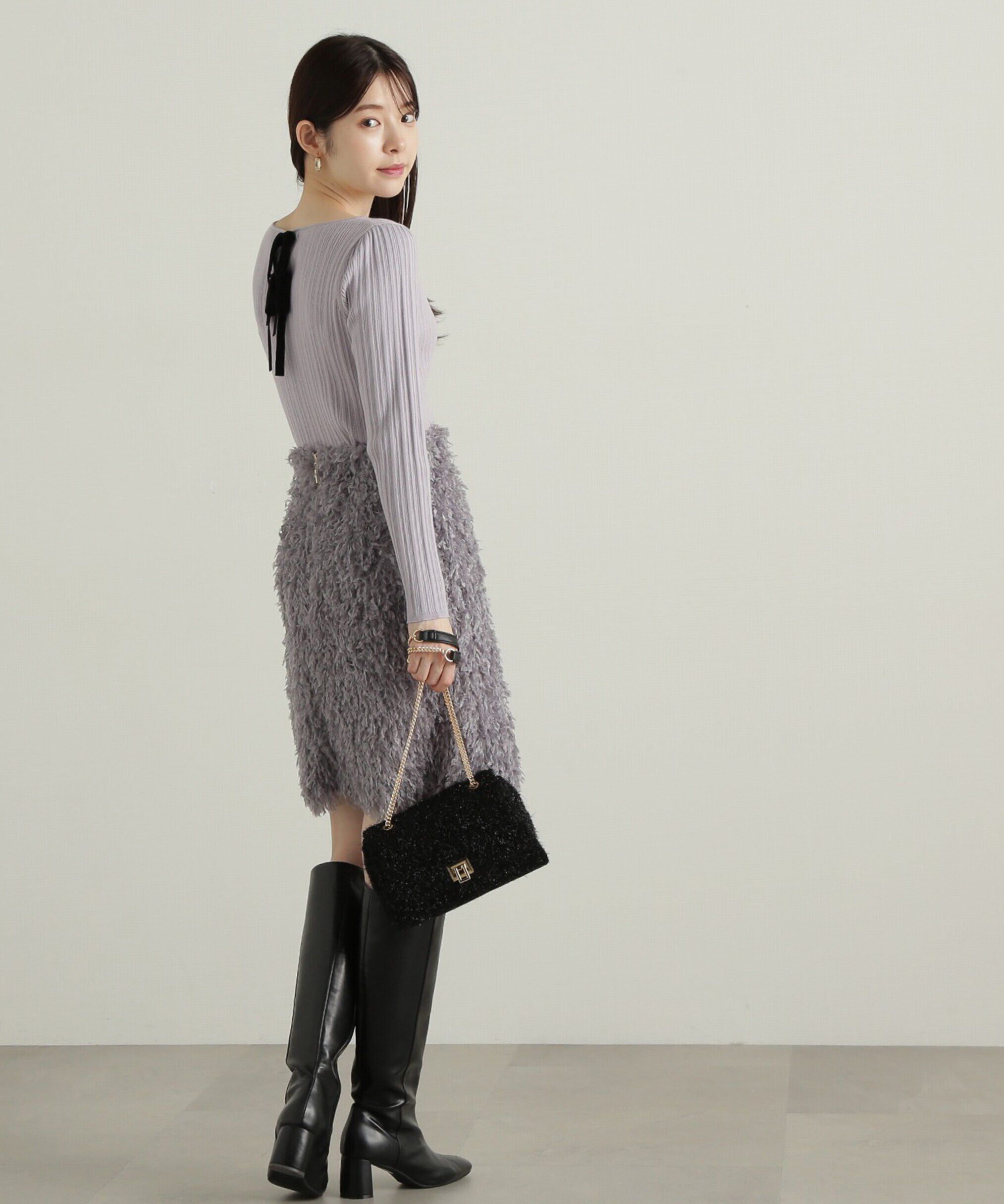 PROPORTION BODY DRESSING「バックリボンリブニット」|ニット・セーター|