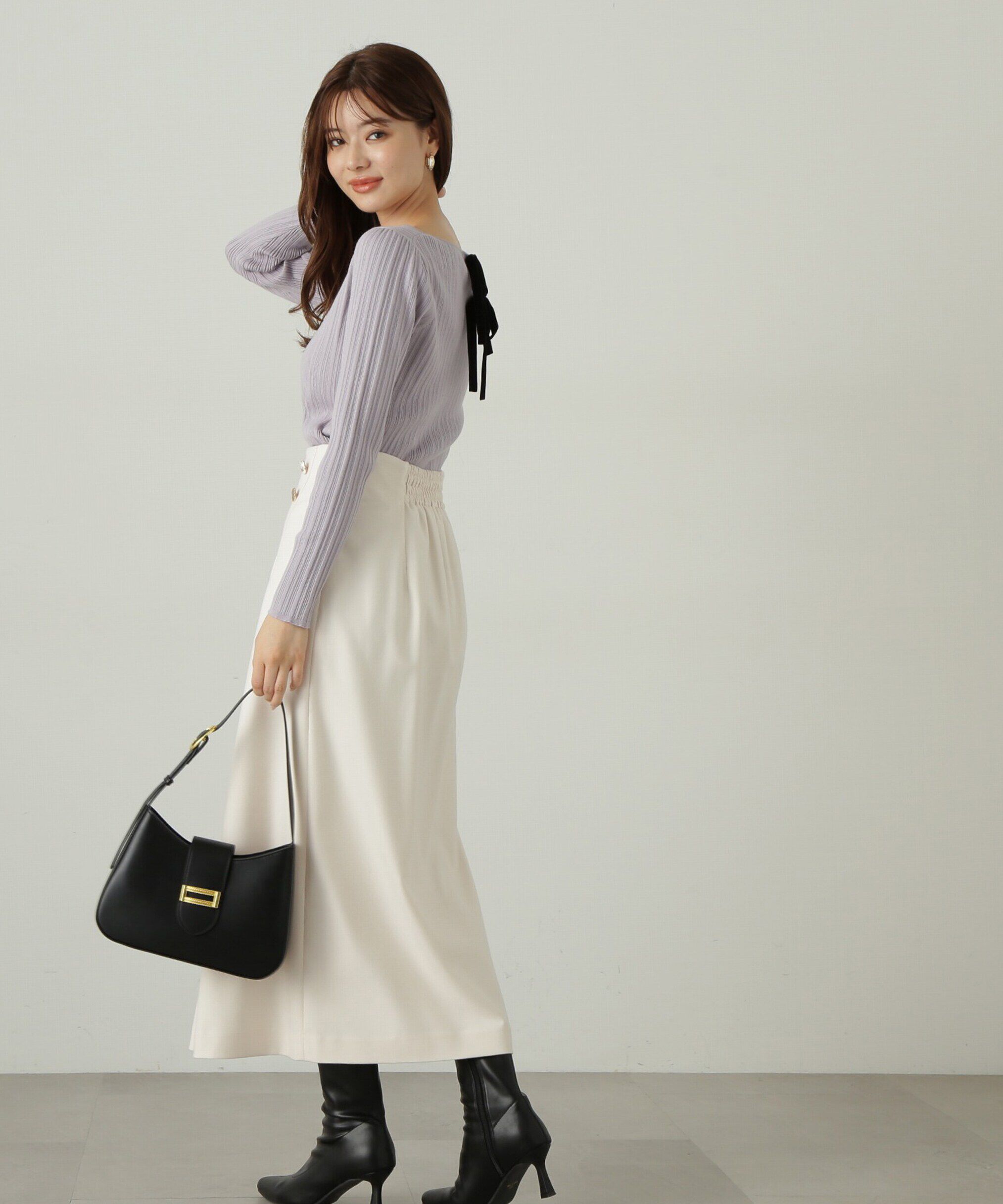 PROPORTION BODY DRESSING「バックリボンリブニット」|ニット・セーター|