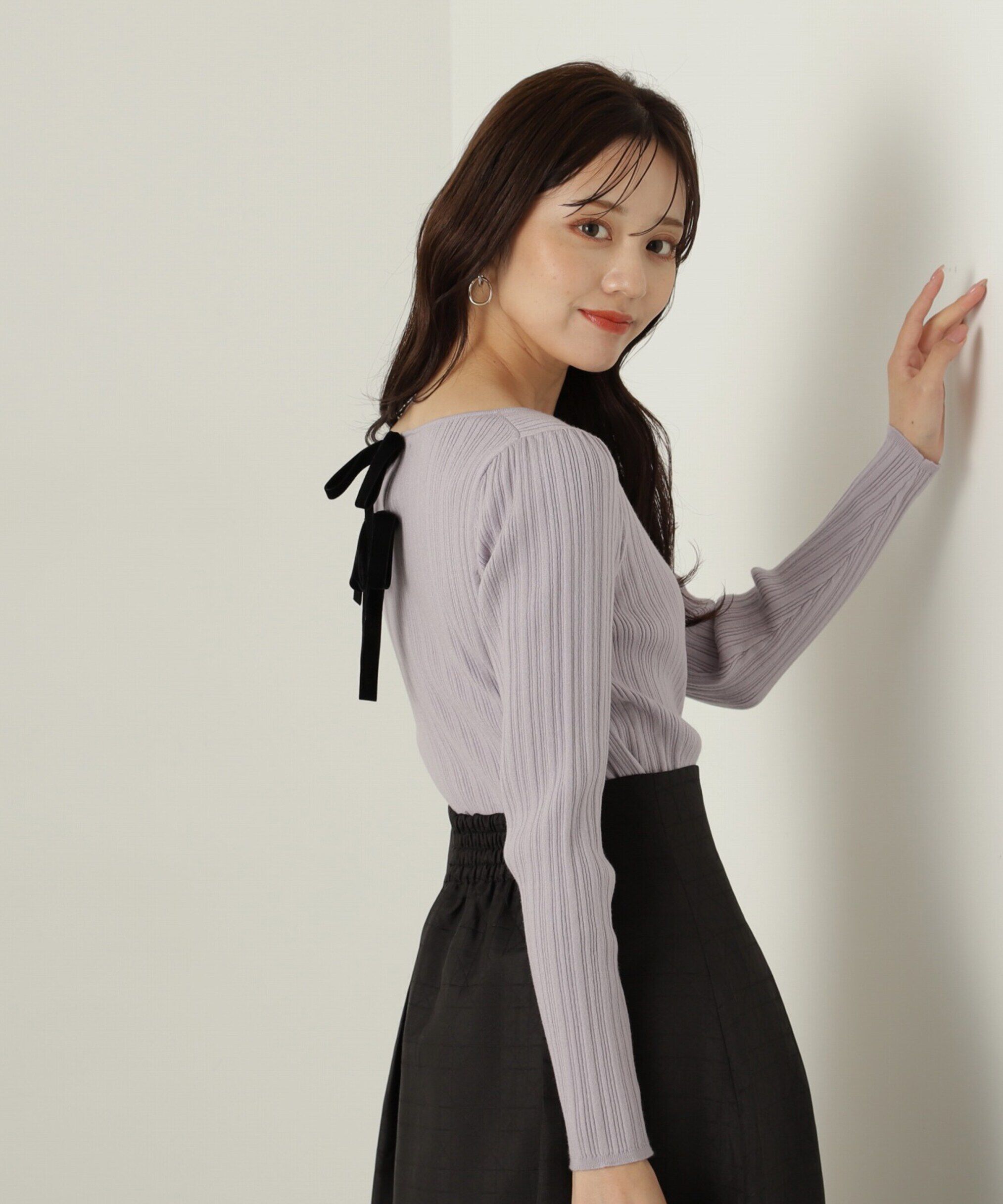 PROPORTION BODY DRESSING「バックリボンリブニット」|ニット・セーター|