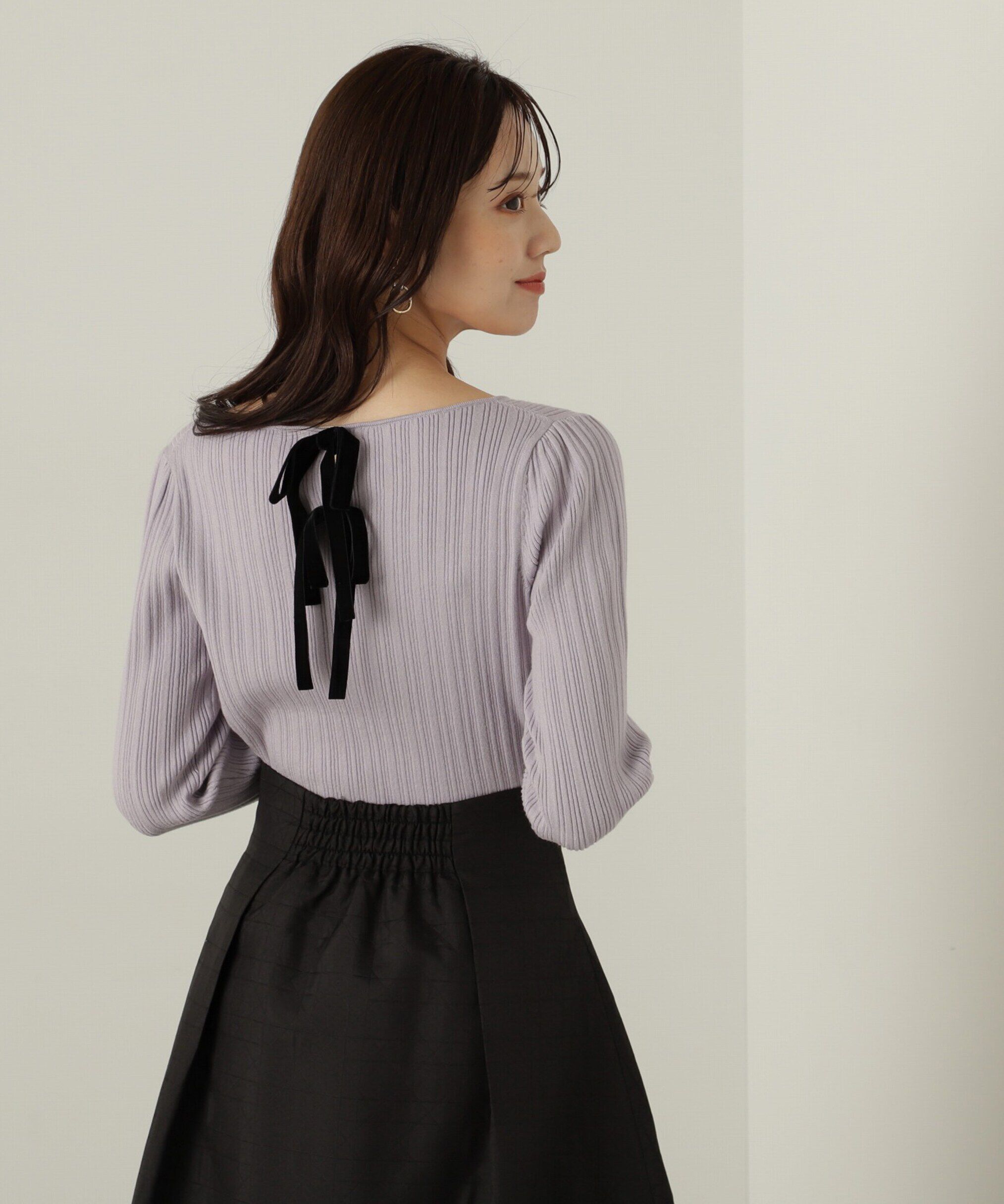 PROPORTION BODY DRESSING「バックリボンリブニット」|ニット・セーター|