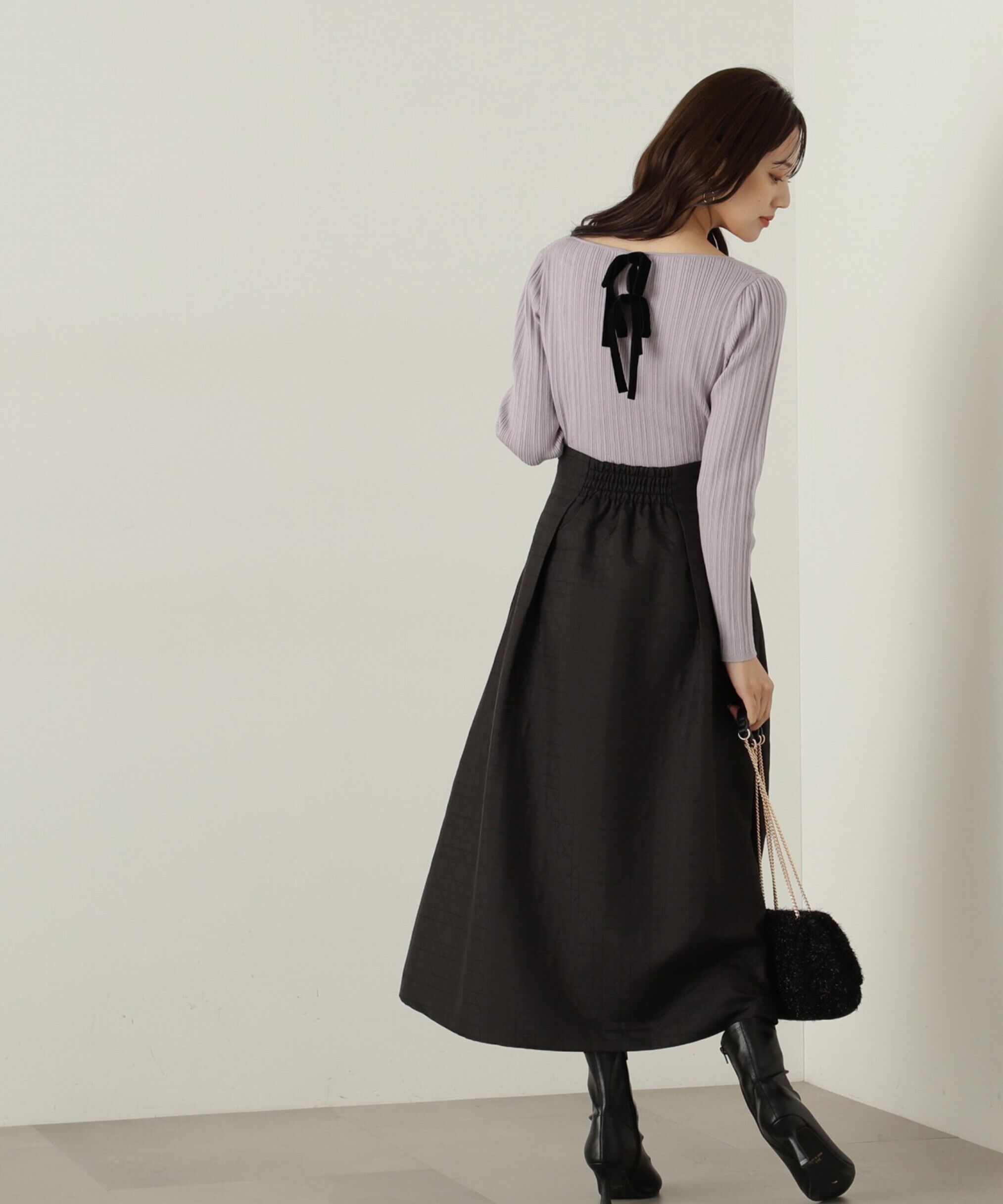 PROPORTION BODY DRESSING「バックリボンリブニット」|ニット・セーター|