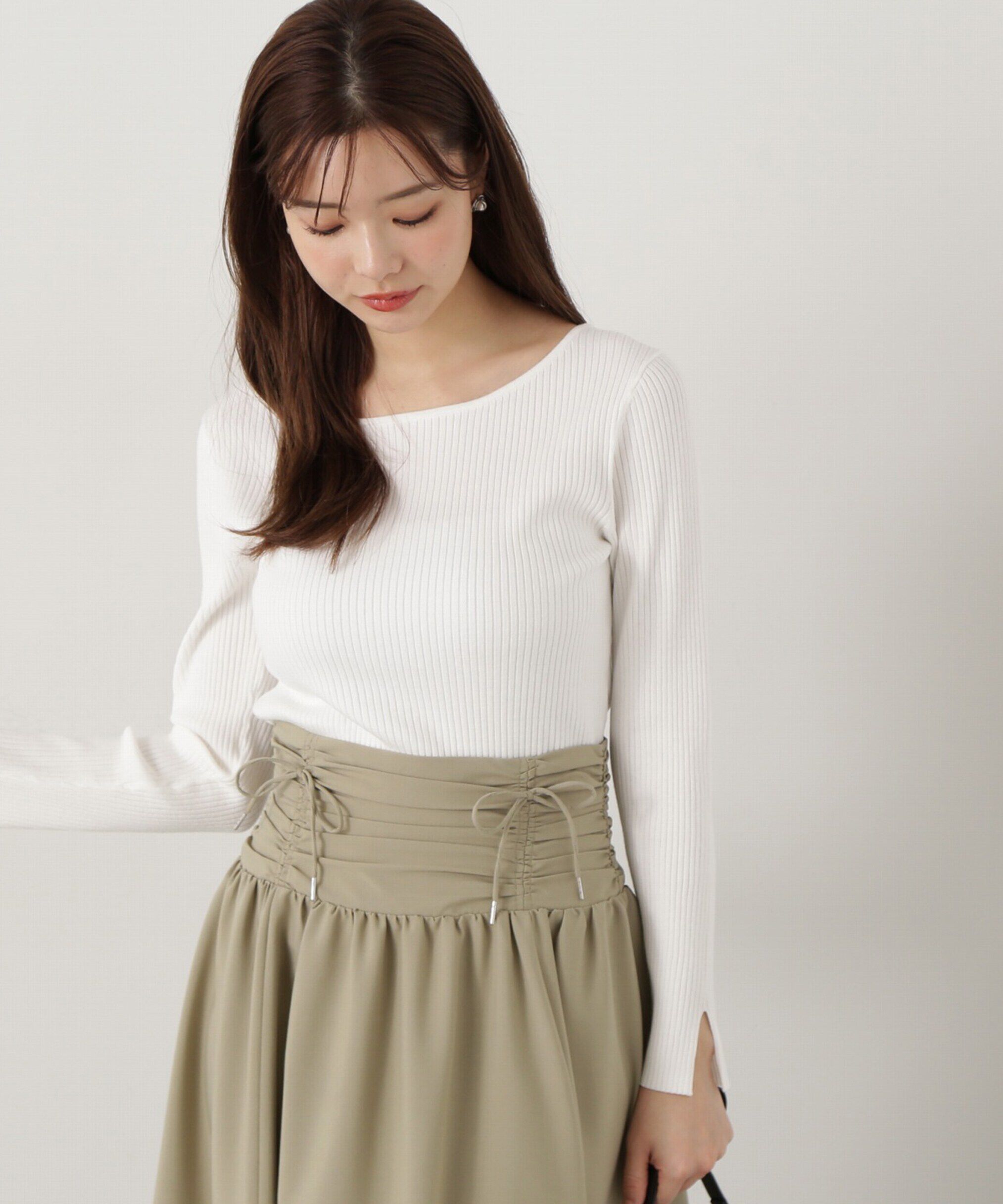 PROPORTION BODY DRESSING「ボートネックリブニット」|ニット・セーター|