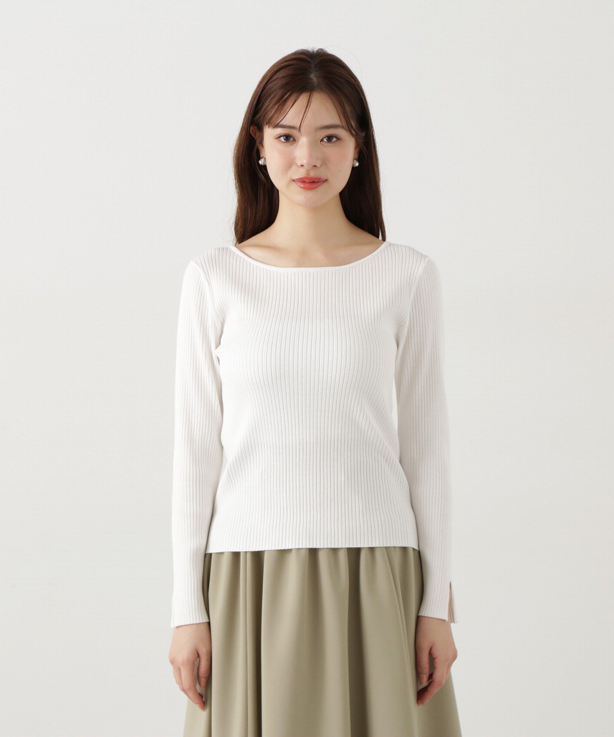 PROPORTION BODY DRESSING「ボートネックリブニット」|ニット・セーター|