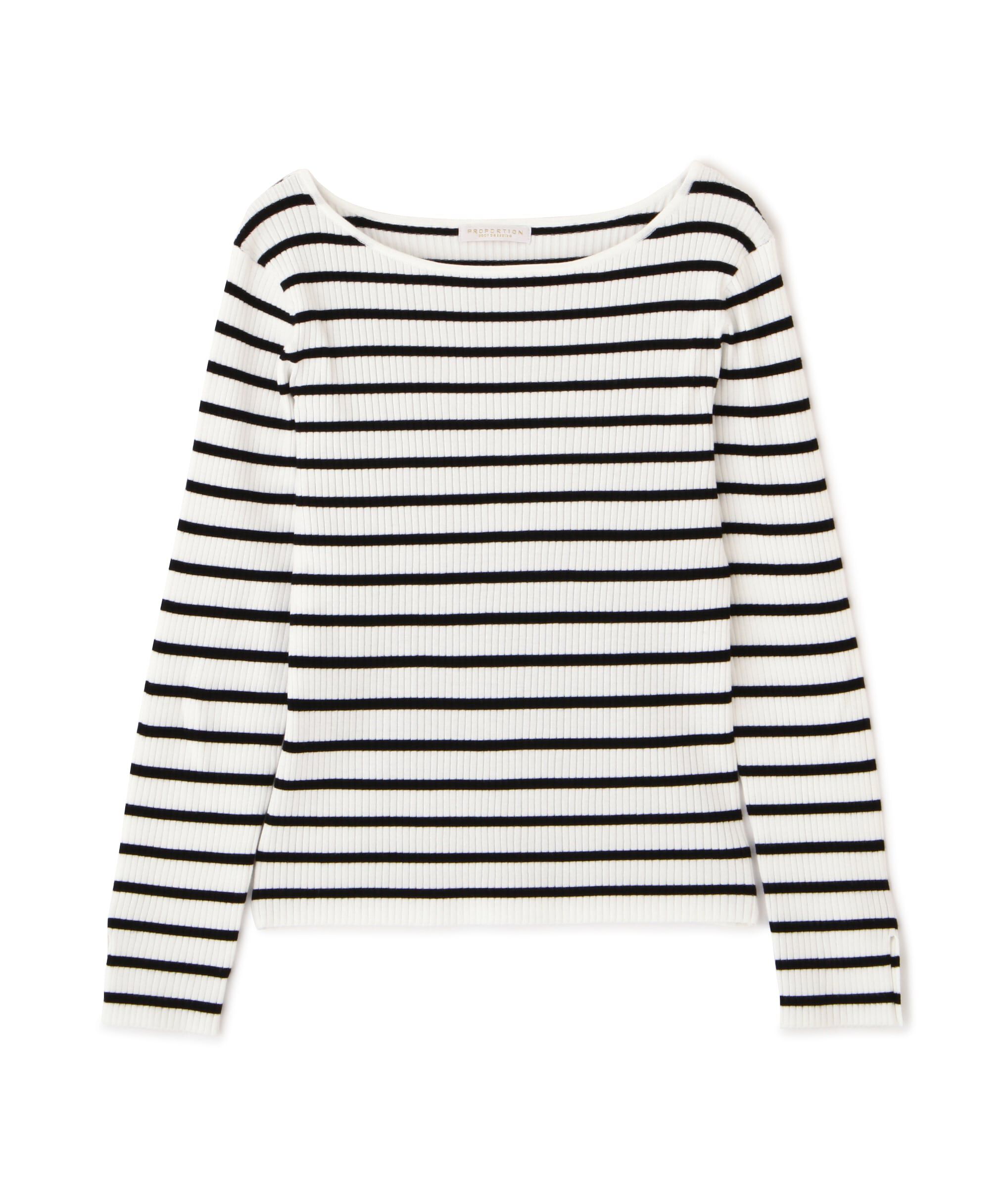 PROPORTION BODY DRESSING「ボートネックリブニット」|ニット・セーター|