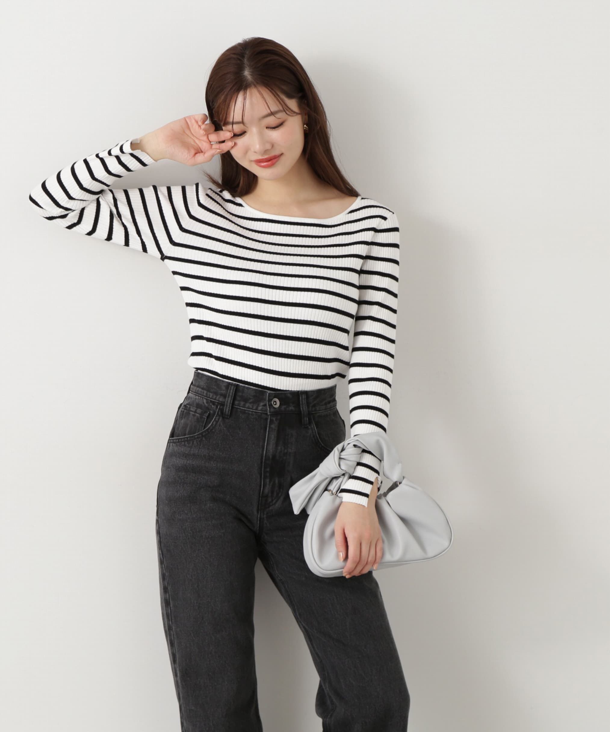 PROPORTION BODY DRESSING「ボートネックリブニット」|ニット・セーター|